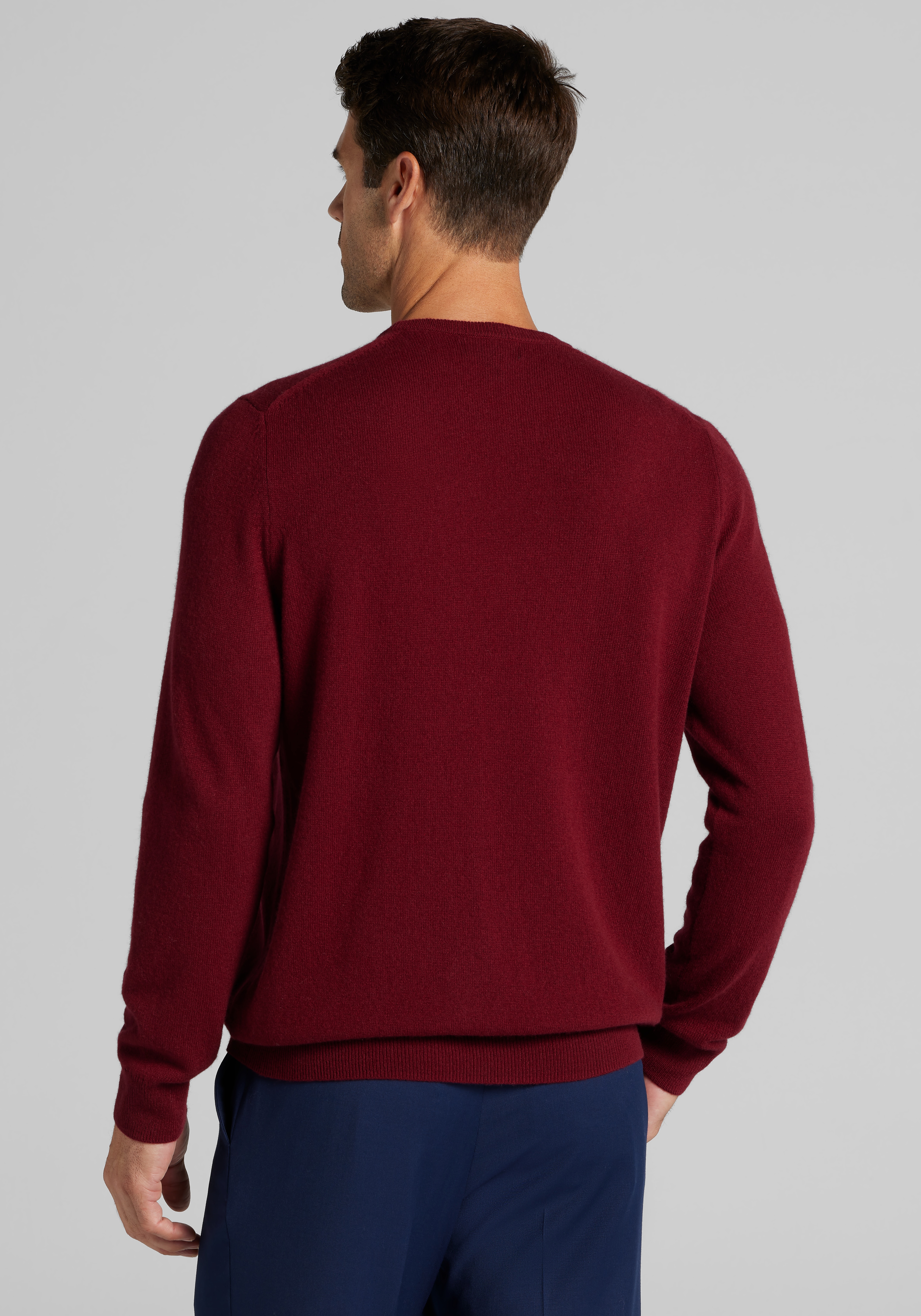 Jos. A. Bank Tailored Fit Wool-Cashmere Crew Neck Sweater - Big & Tall CLEARANCE
