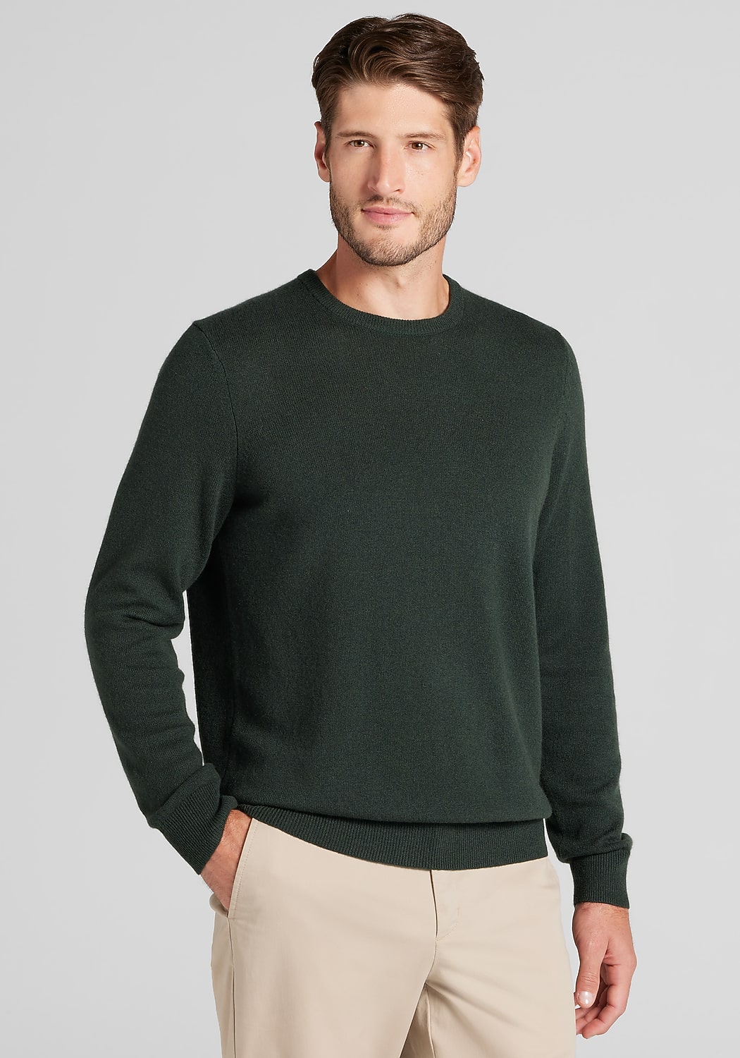 Jos. A. Bank Tailored Fit Wool-Cashmere Crew Neck Sweater - Big & Tall CLEARANCE