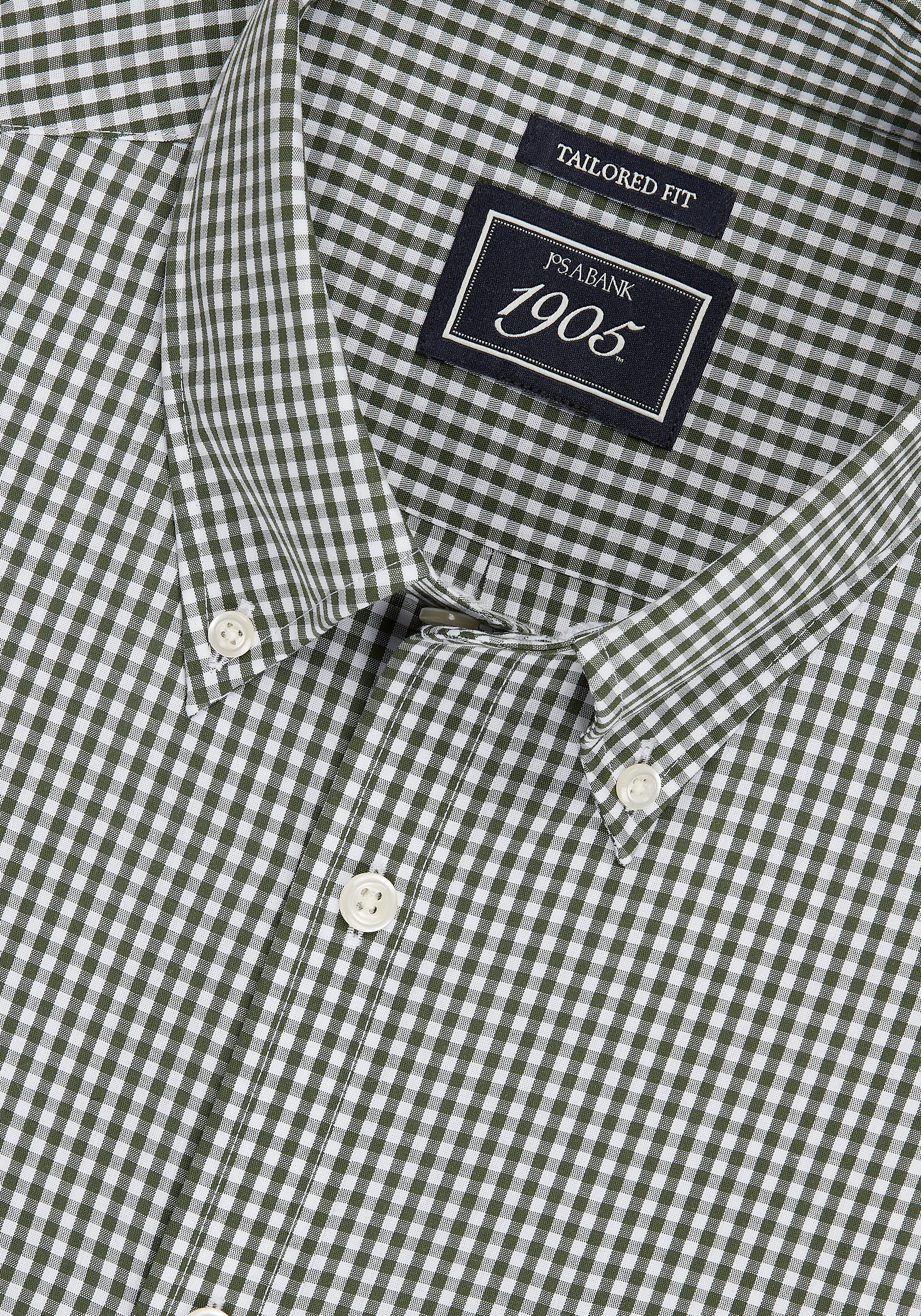 1905 Collection Tailored Fit Mini Check Comfort Stretch Sportshirt CLEARANCE