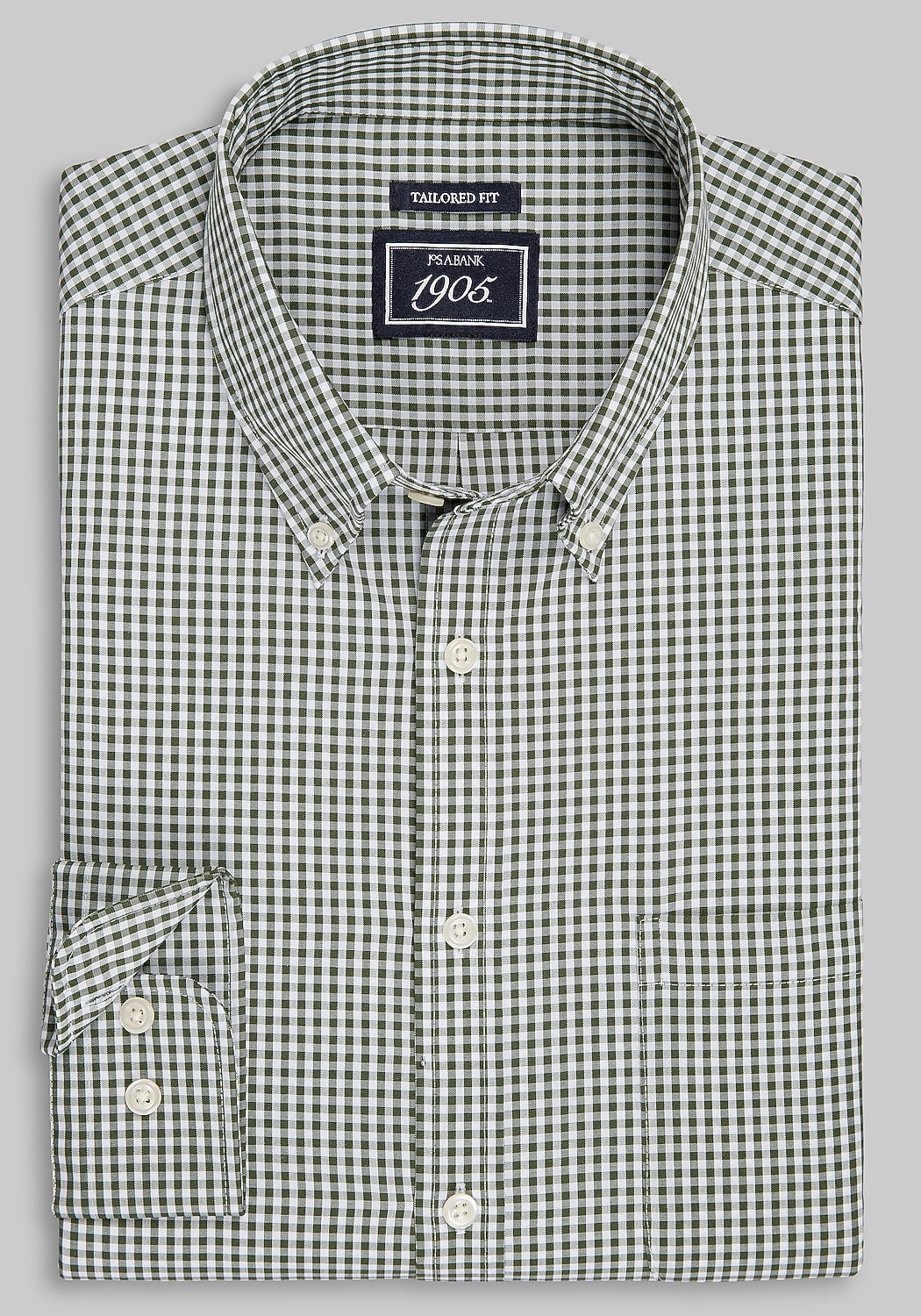 1905 Collection Tailored Fit Mini Check Comfort Stretch Sportshirt