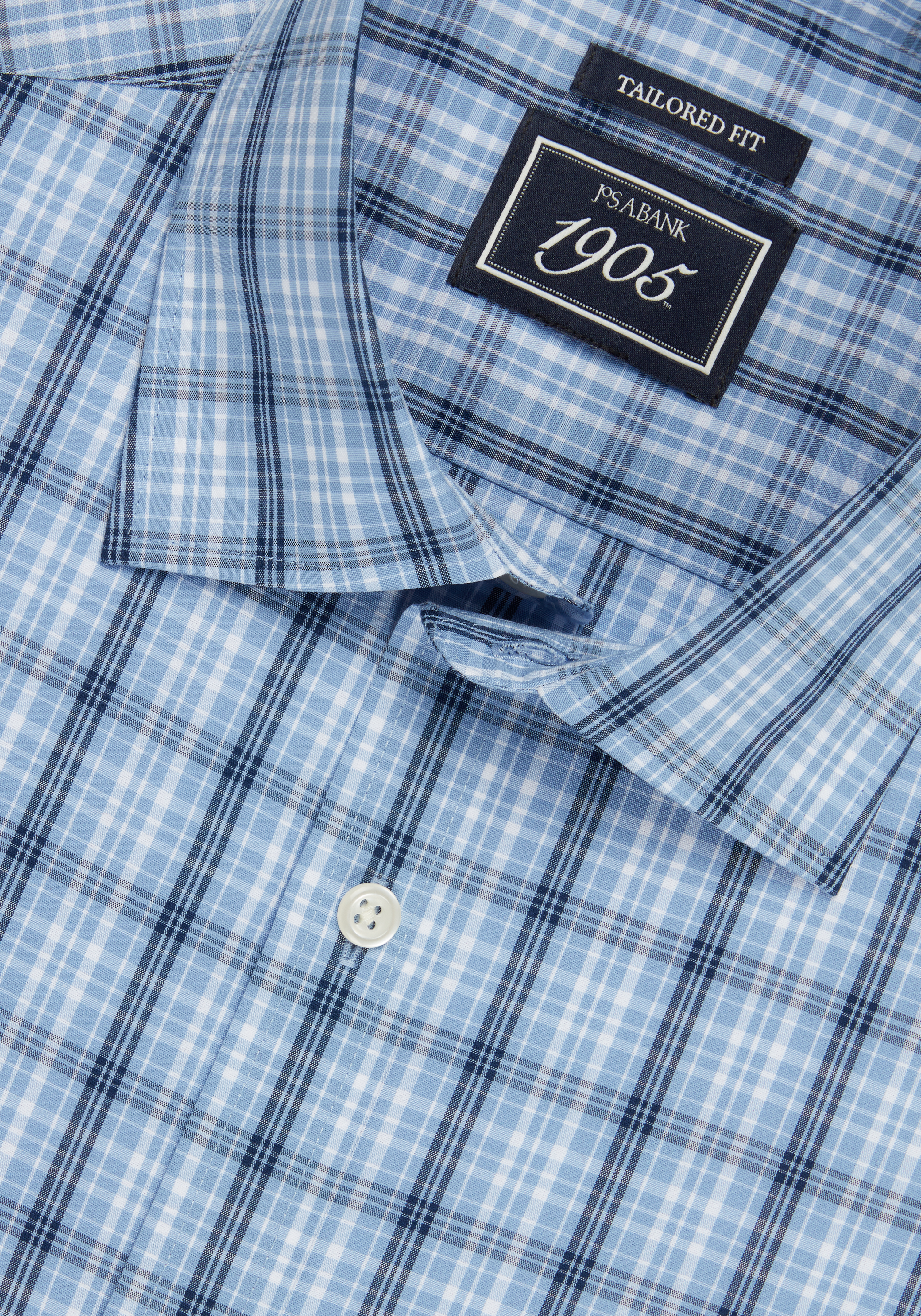 1905 Collection Tailored Fit Cross Check Comfort Stretch Sportshirt CLEARANCE