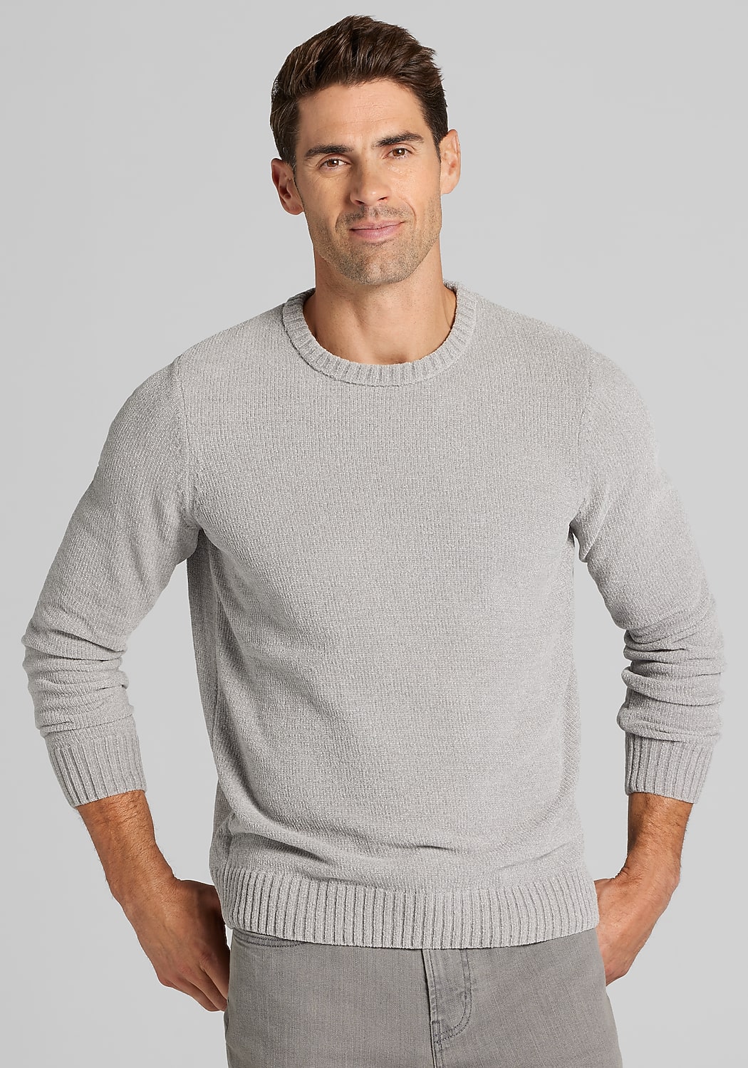 1905 Collection Tailored Fit Chenille Crew Neck Sweater