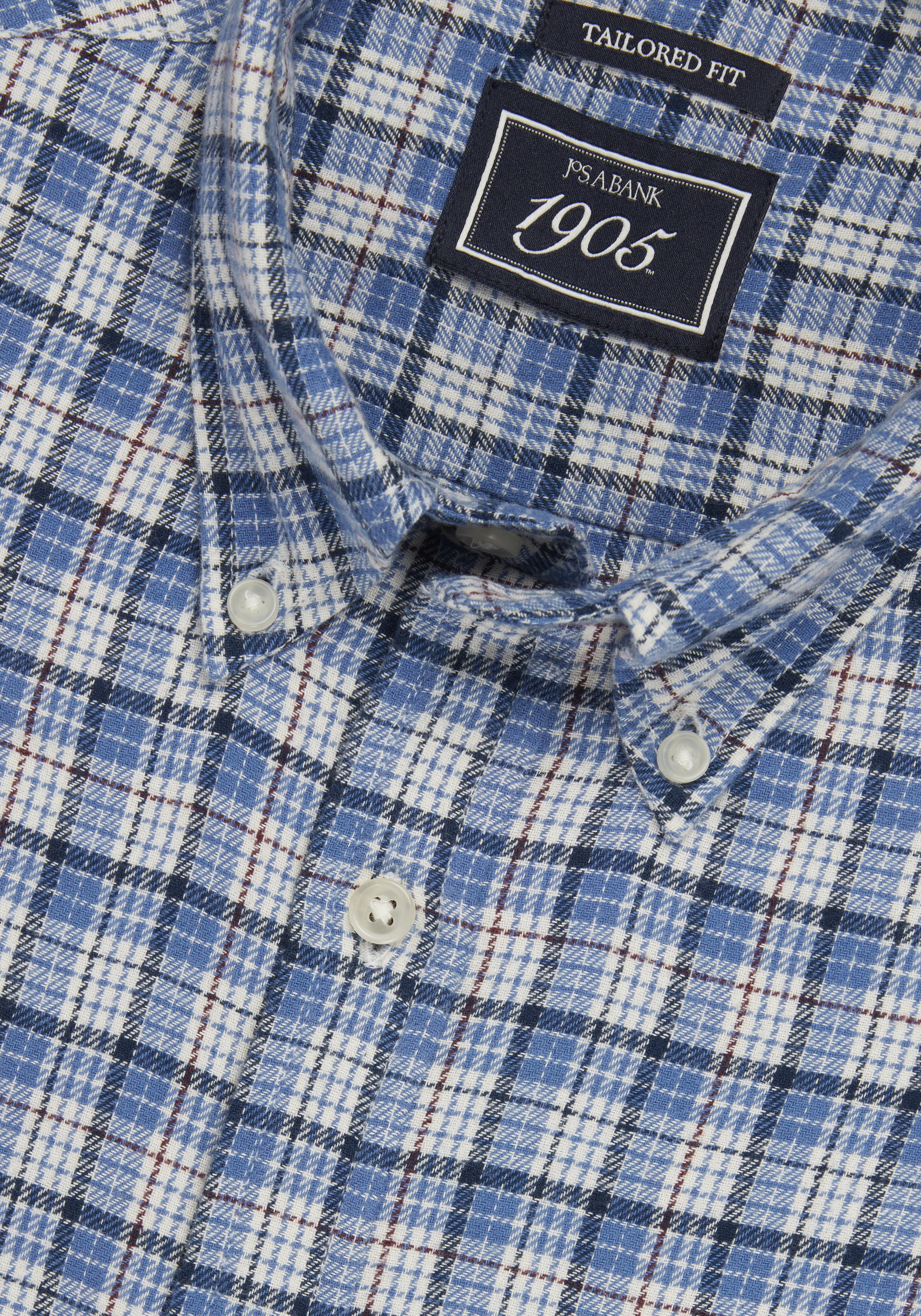 1905 Collection Tailored Fit Cross Check Flannel Sportshirt - Big & Tall CLEARANCE