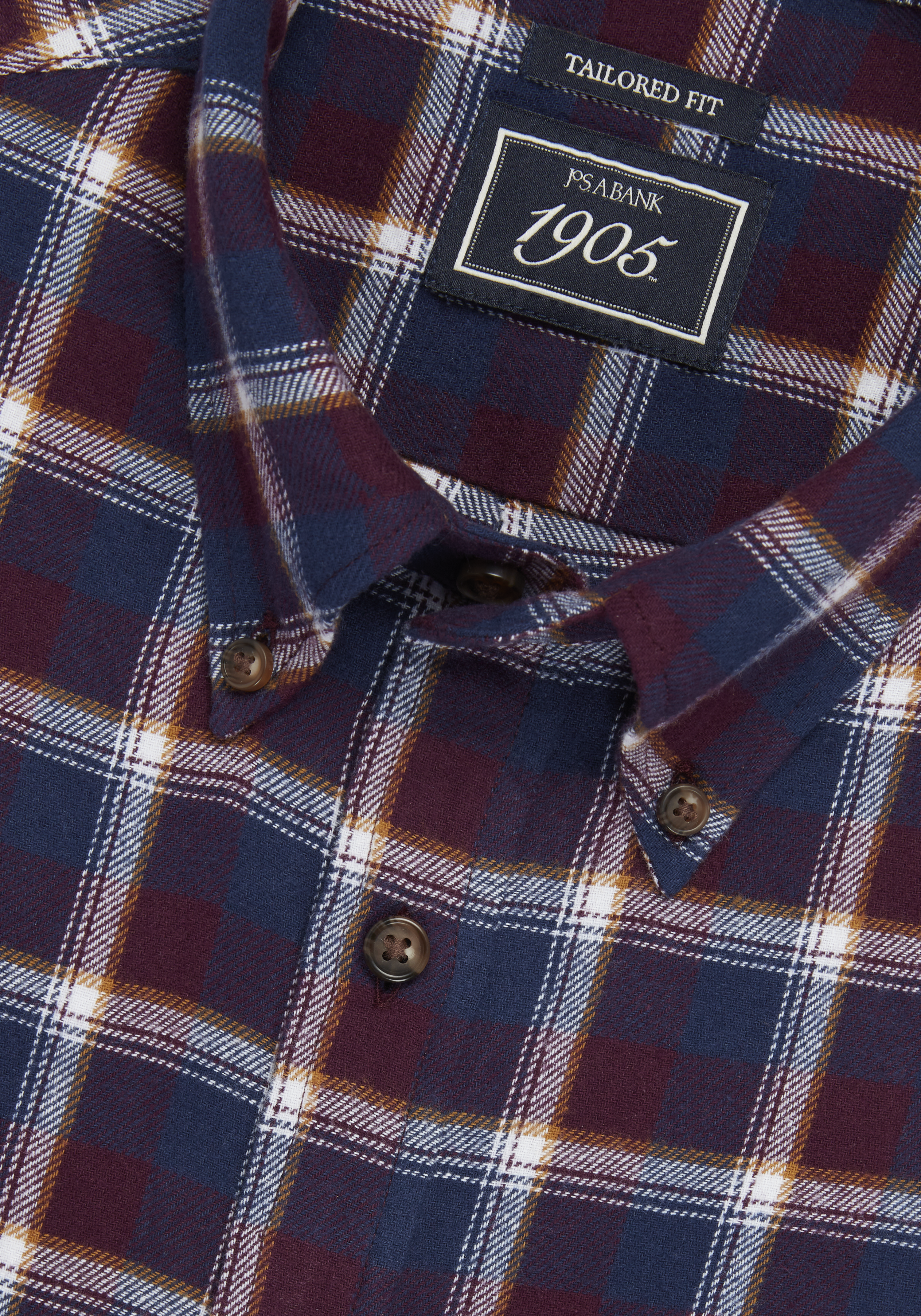 1905 Collection Tailored Fit Large Check Flannel Sportshirt CLEARANCE