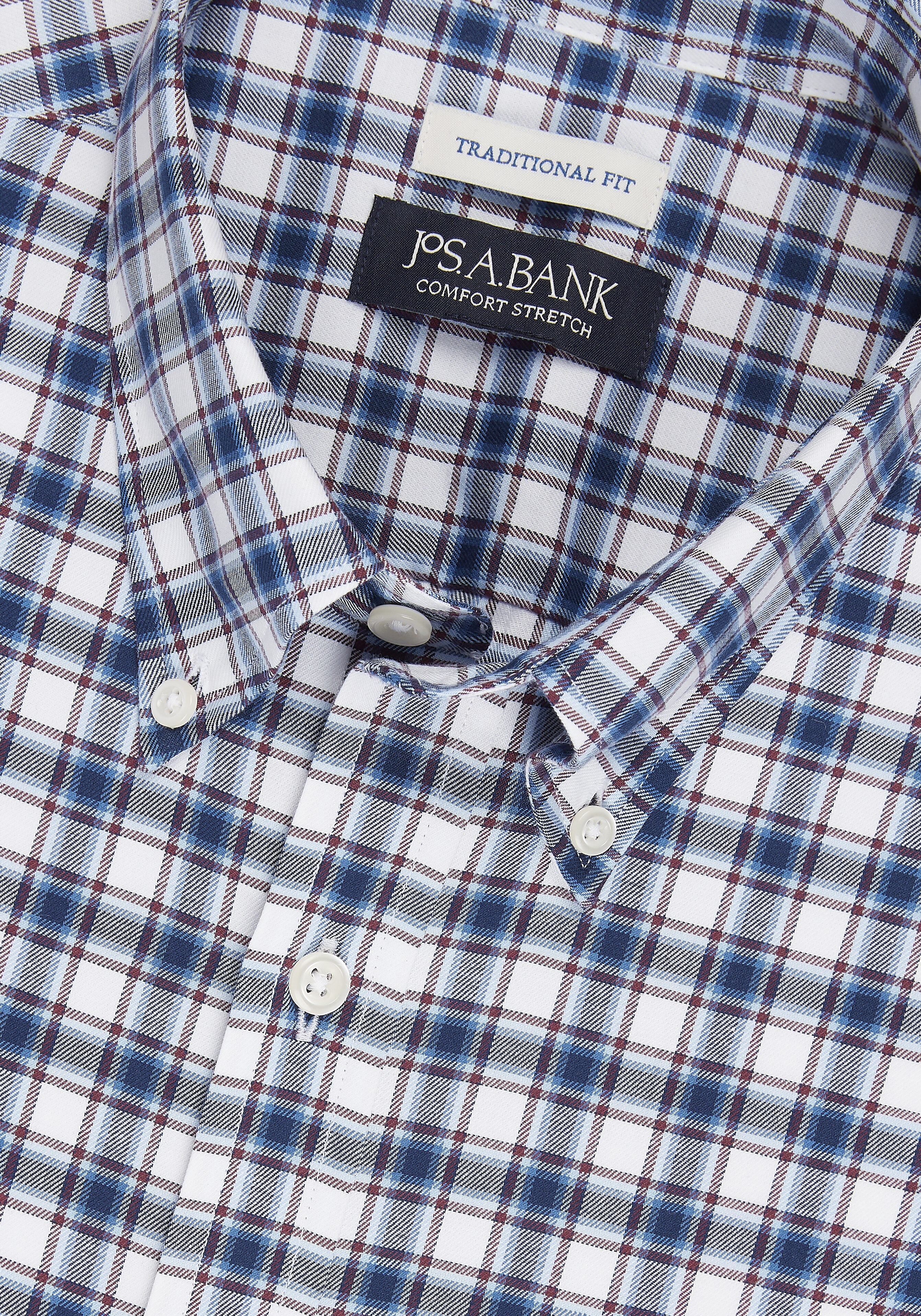 Jos. A. Bank Traditional Fit Medium Plaid Sportshirt CLEARANCE
