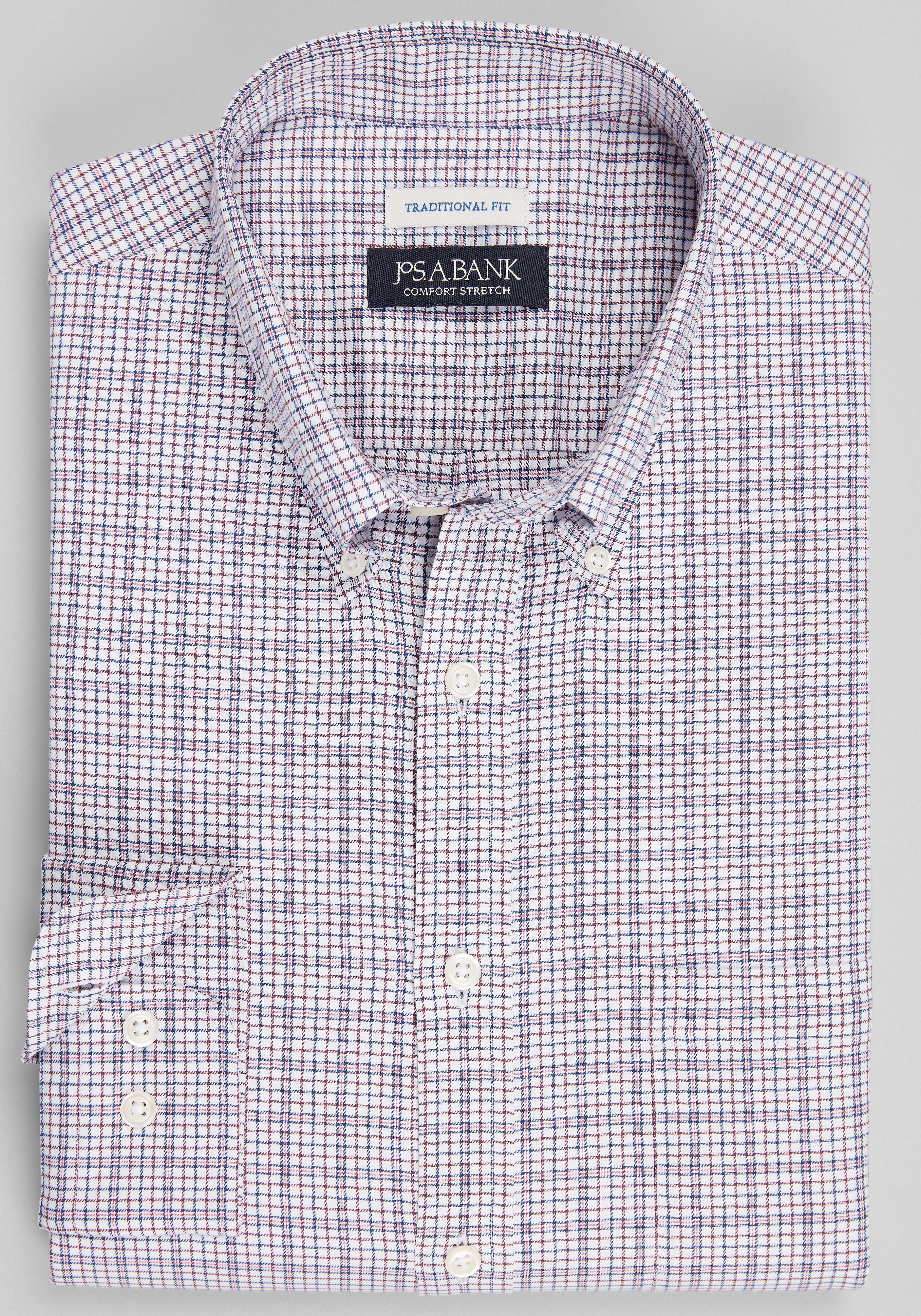 Men's FLYOUT_CATEGORY, Jos. A. Bank Traditional Fit Multi Grid Sportshirt - Big & Tall - Jos A Bank