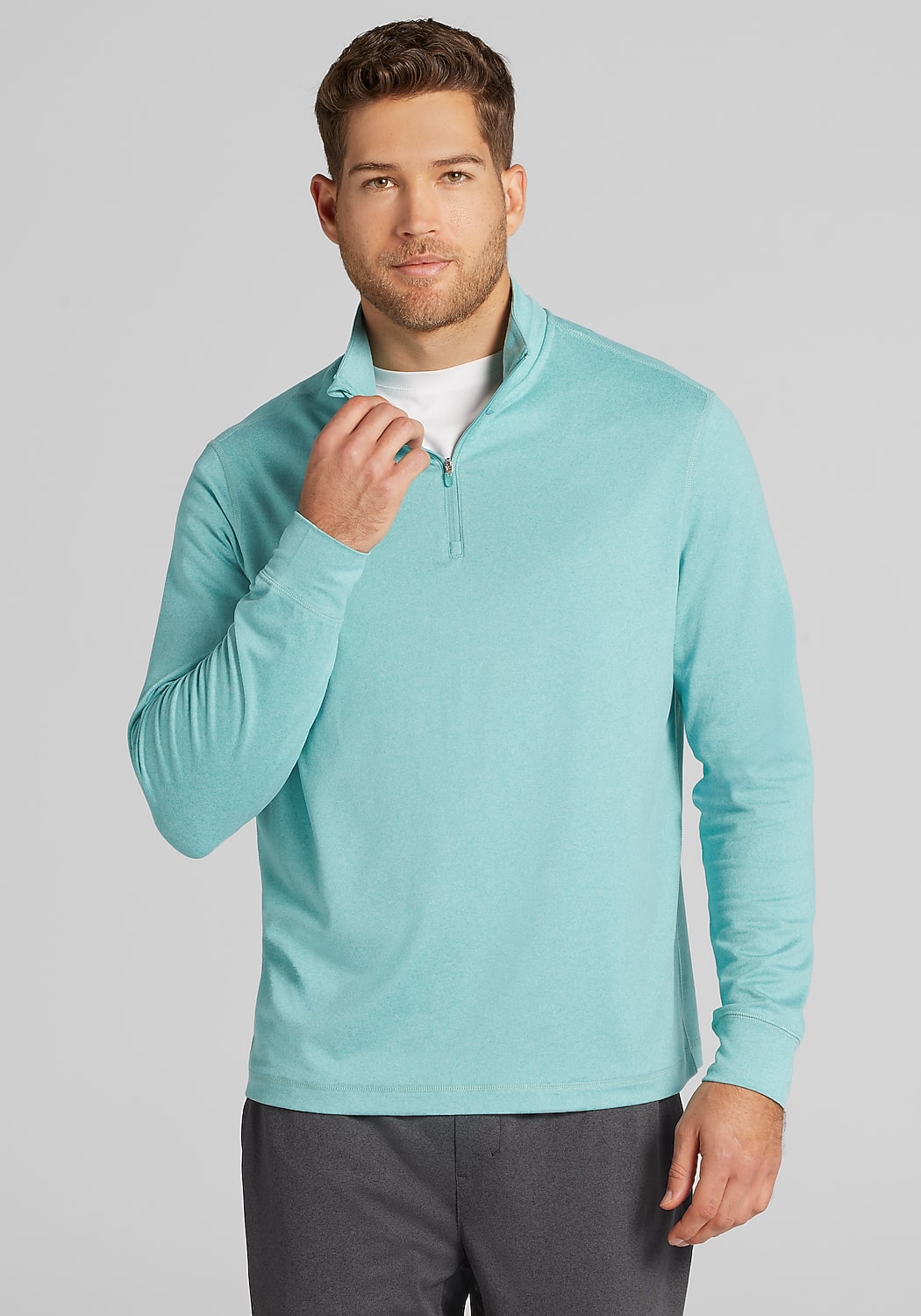 Traveler&reg; COOL<i>MOTION</i> Tailored Fit 1/4-Zip Pullover - Big & Tall
