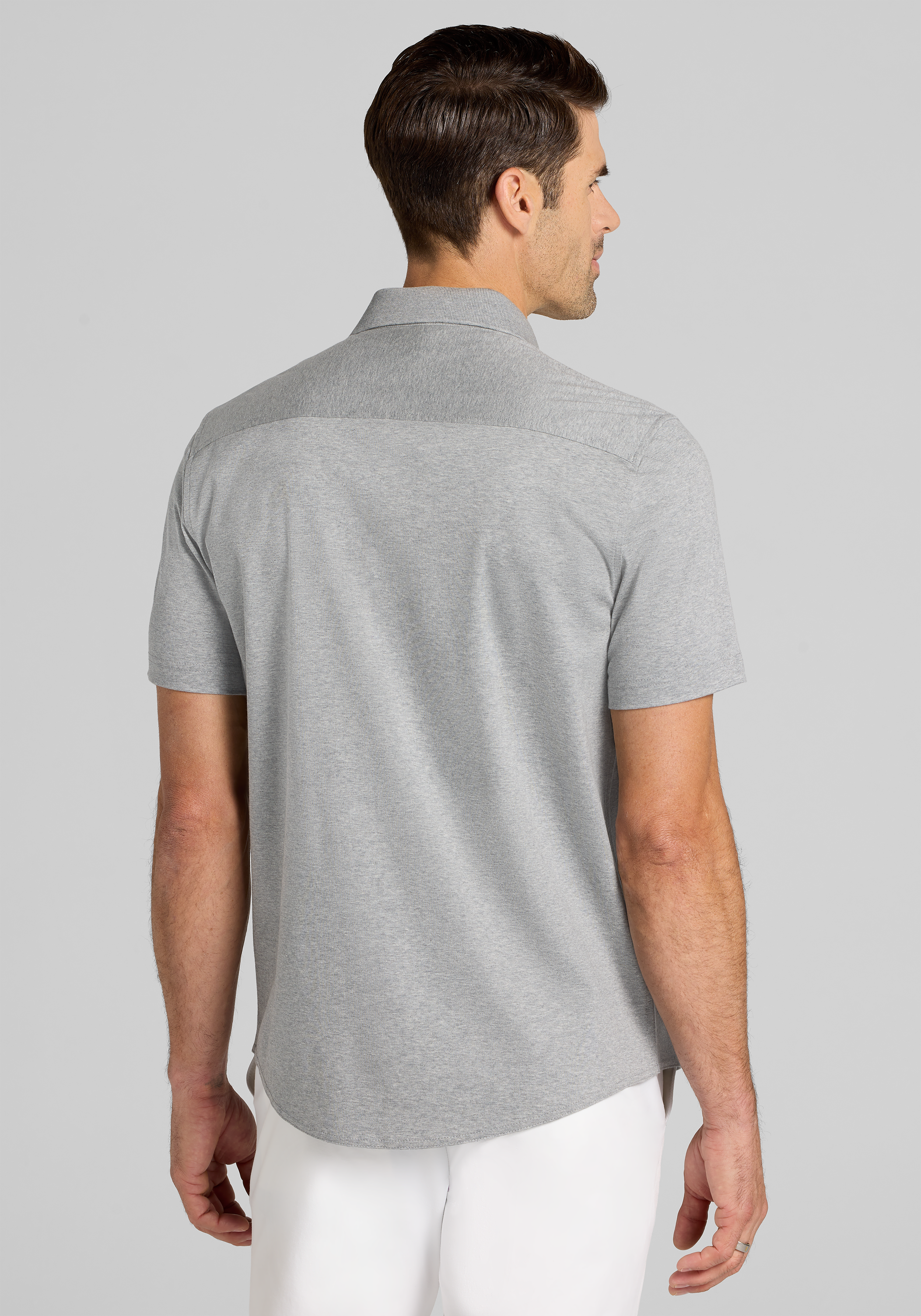 Jos. A. Bank Tailored Fit Short Sleeve Button Front Shirt