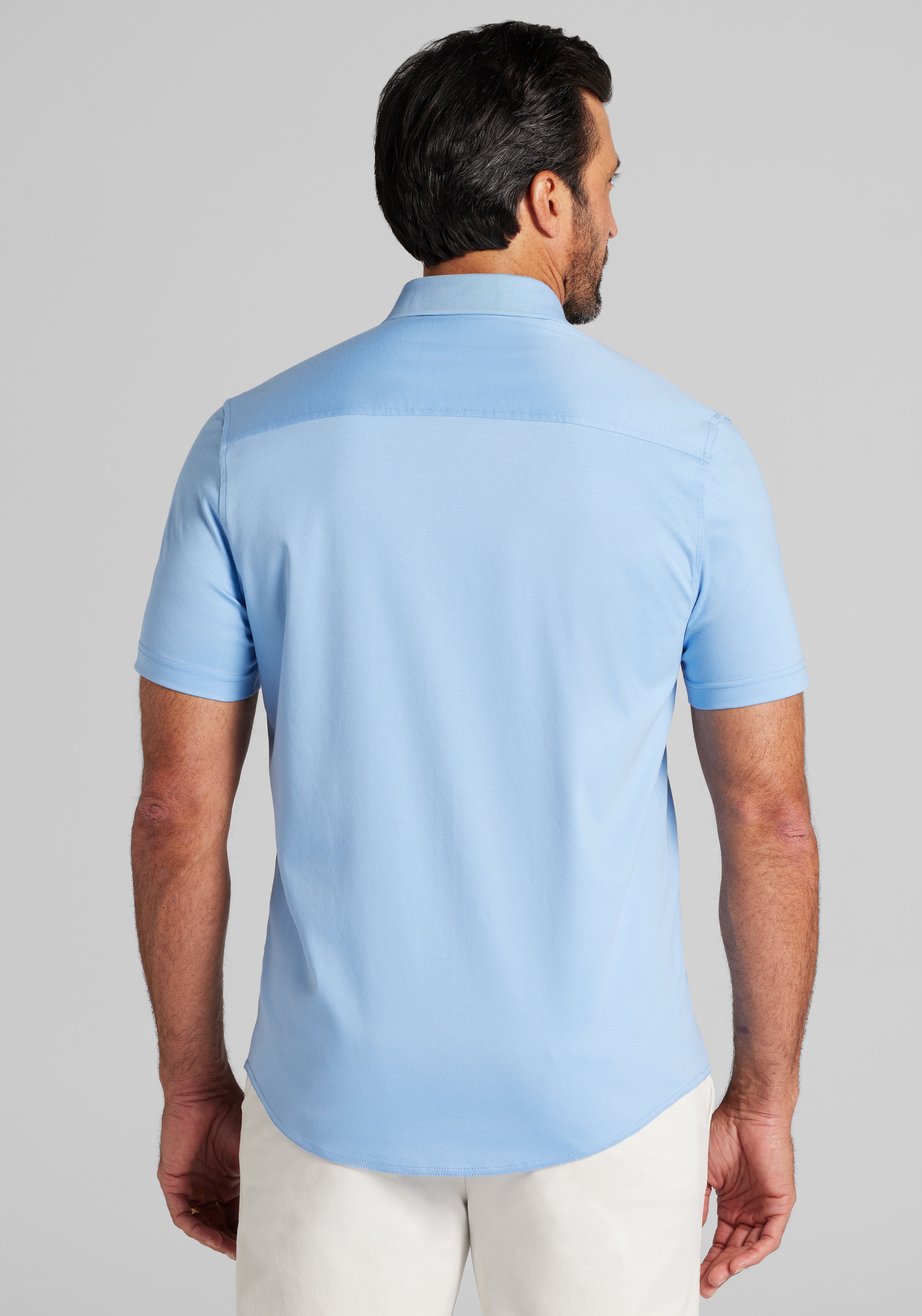 Jos. A. Bank Tailored Fit Short Sleeve Button Front Shirt