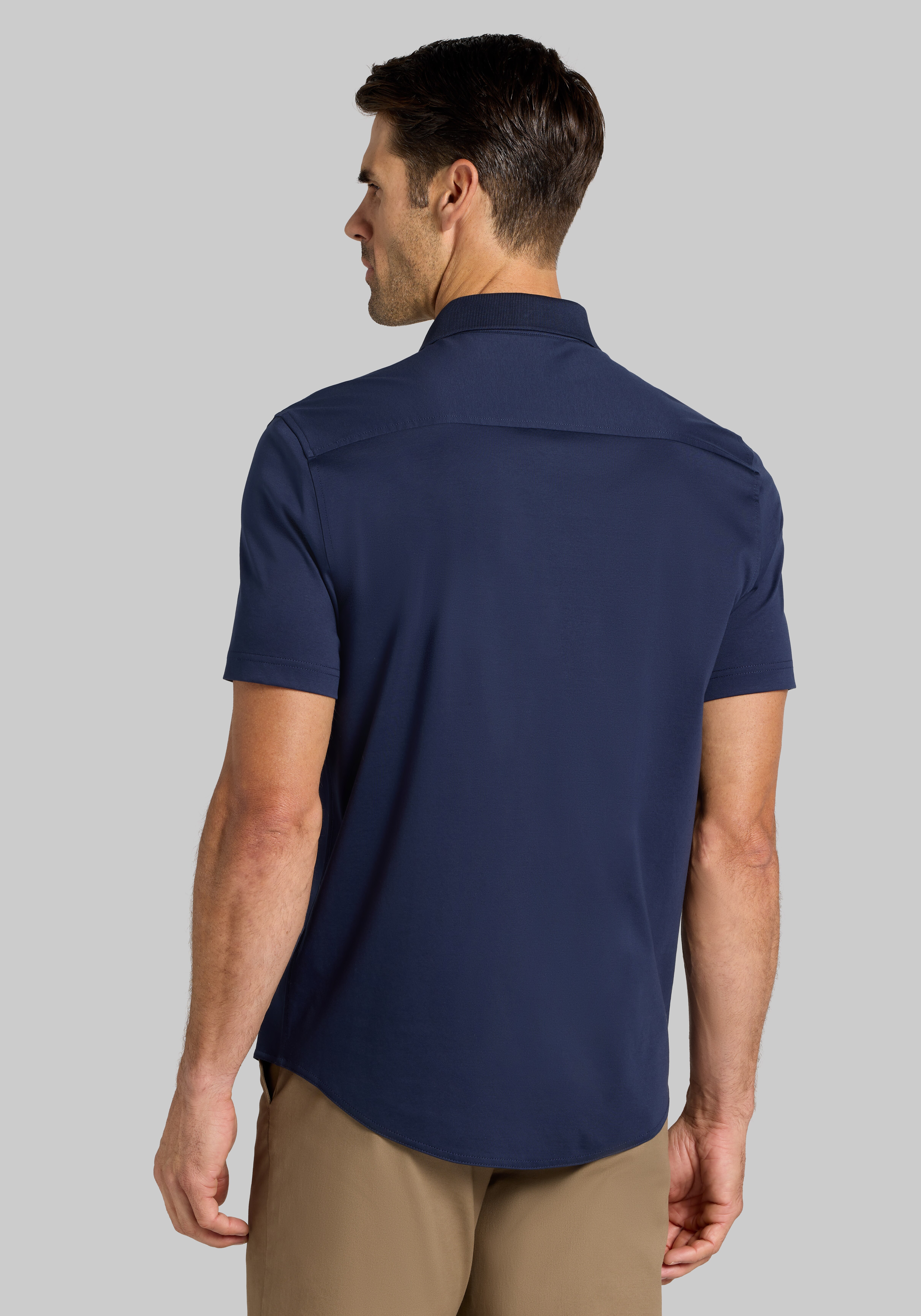 Jos. A. Bank Tailored Fit Short Sleeve Button Front Shirt