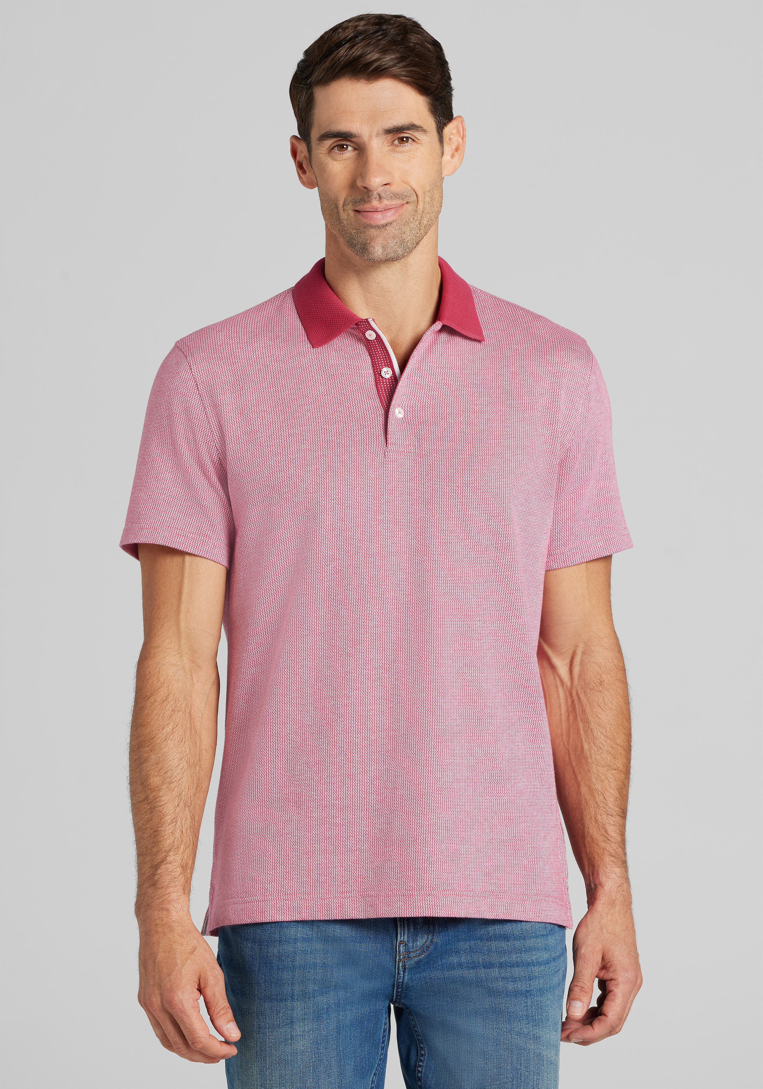 Men's Special Categories, Jos. A. Bank Traditional Fit Jacquard Polo - Big & Tall - Jos A Bank