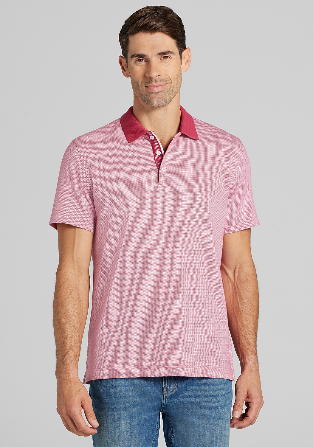 Jos. A. Bank Traditional Fit Jacquard Polo - Big & Tall