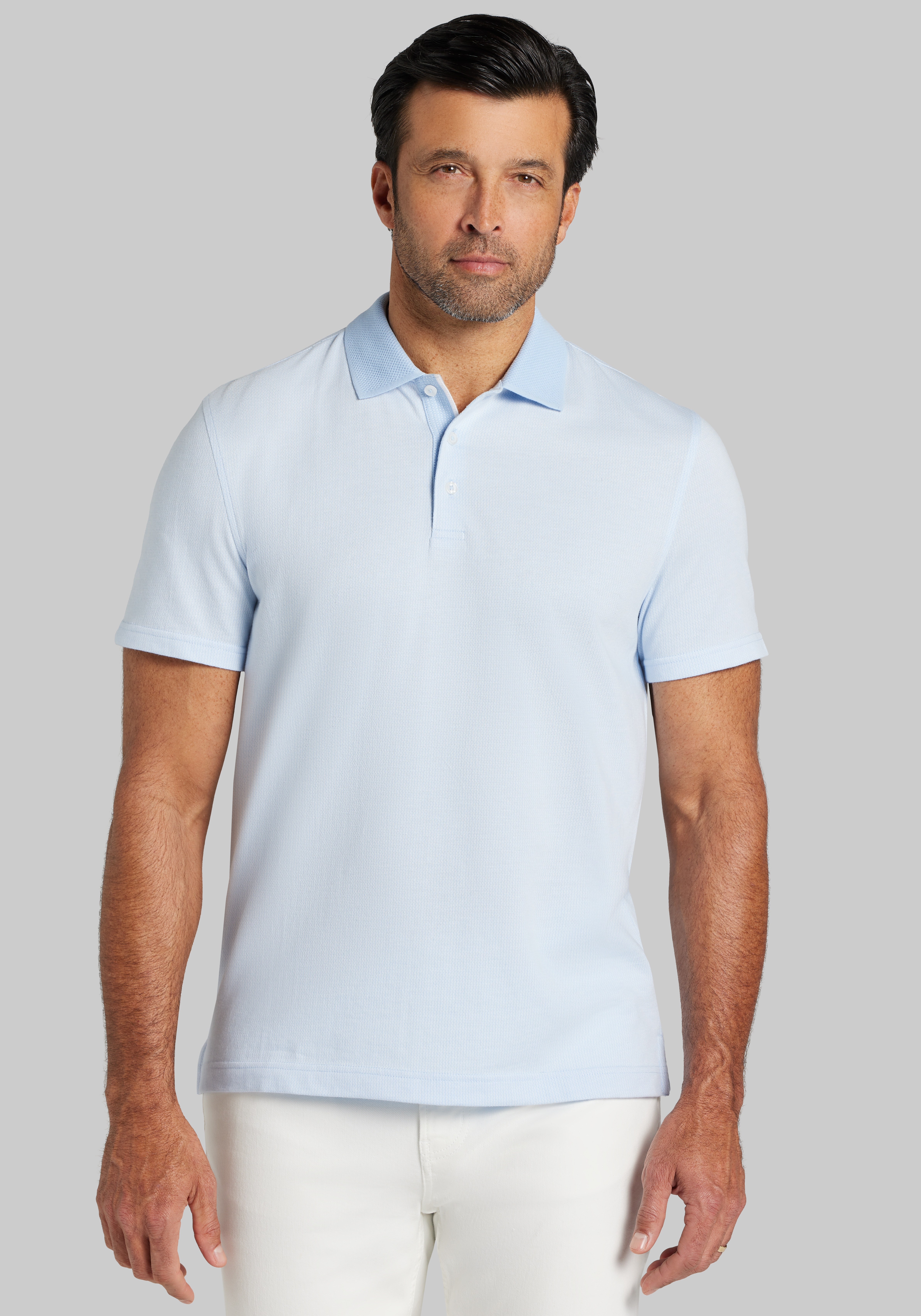 Men's Casual Tops, Jos. A. Bank Traditional Fit Jacquard Polo - Jos A Bank