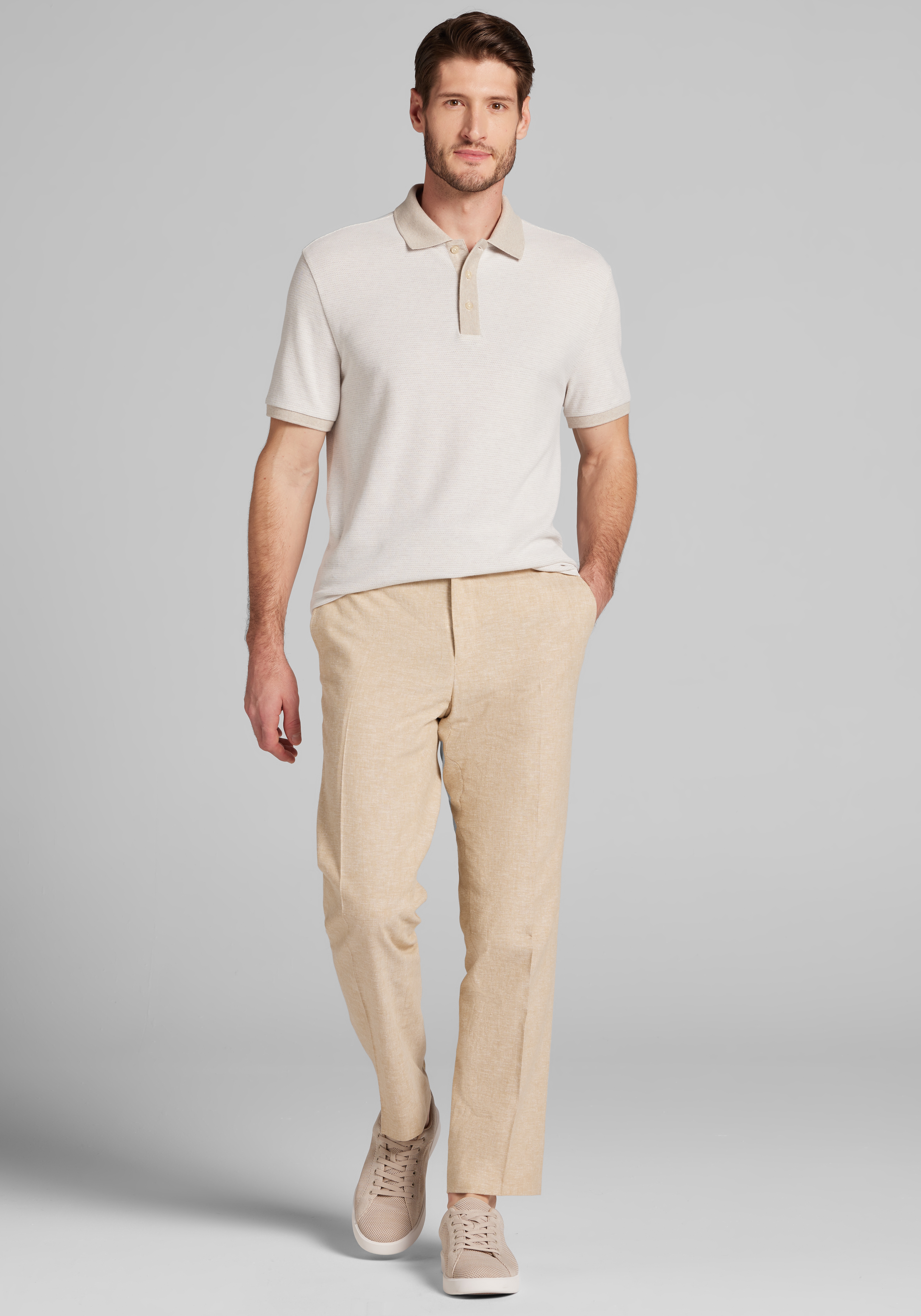 Jos. A. Bank Tailored Fit Jacquard Knit Polo
