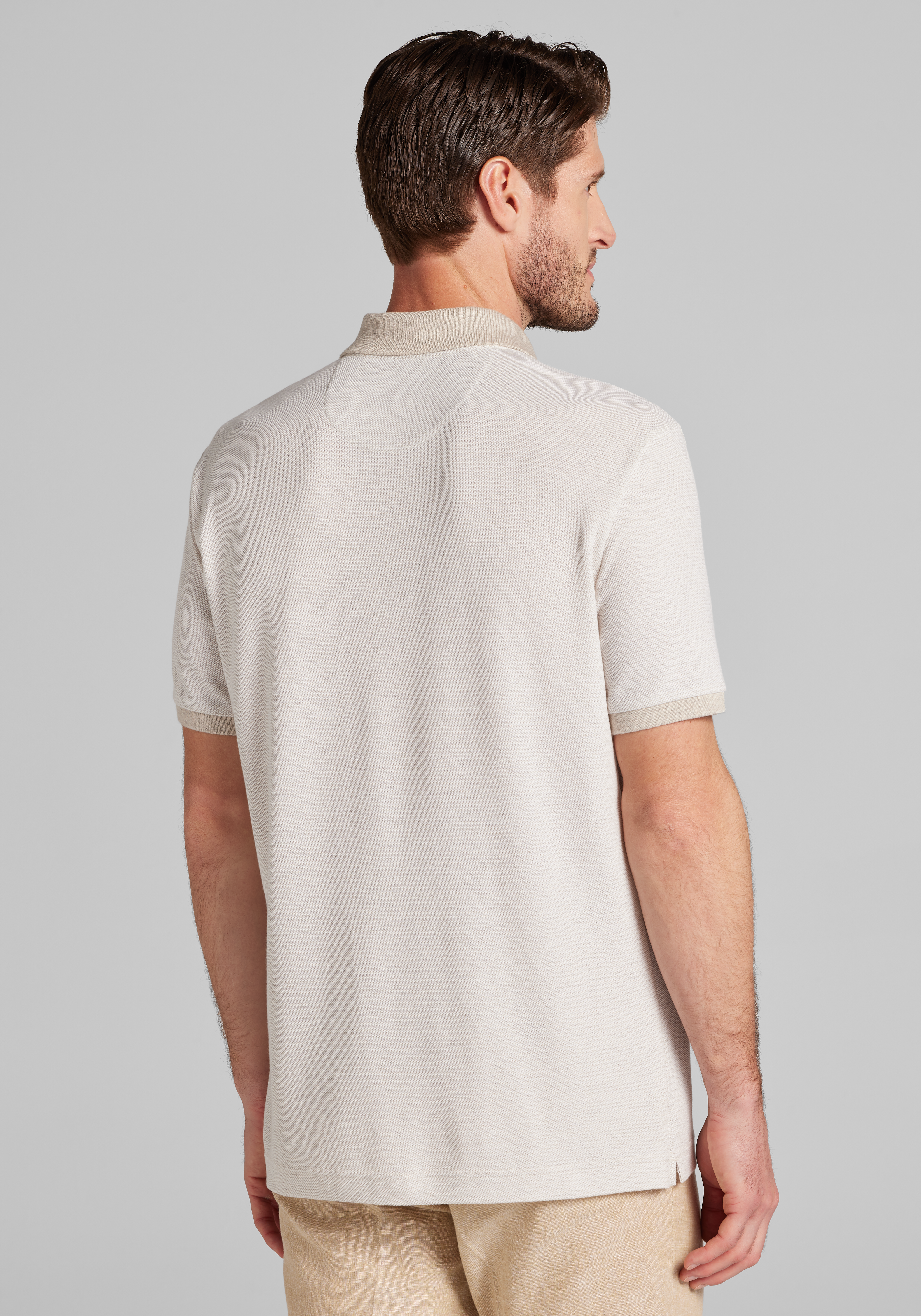Jos. A. Bank Tailored Fit Jacquard Knit Polo