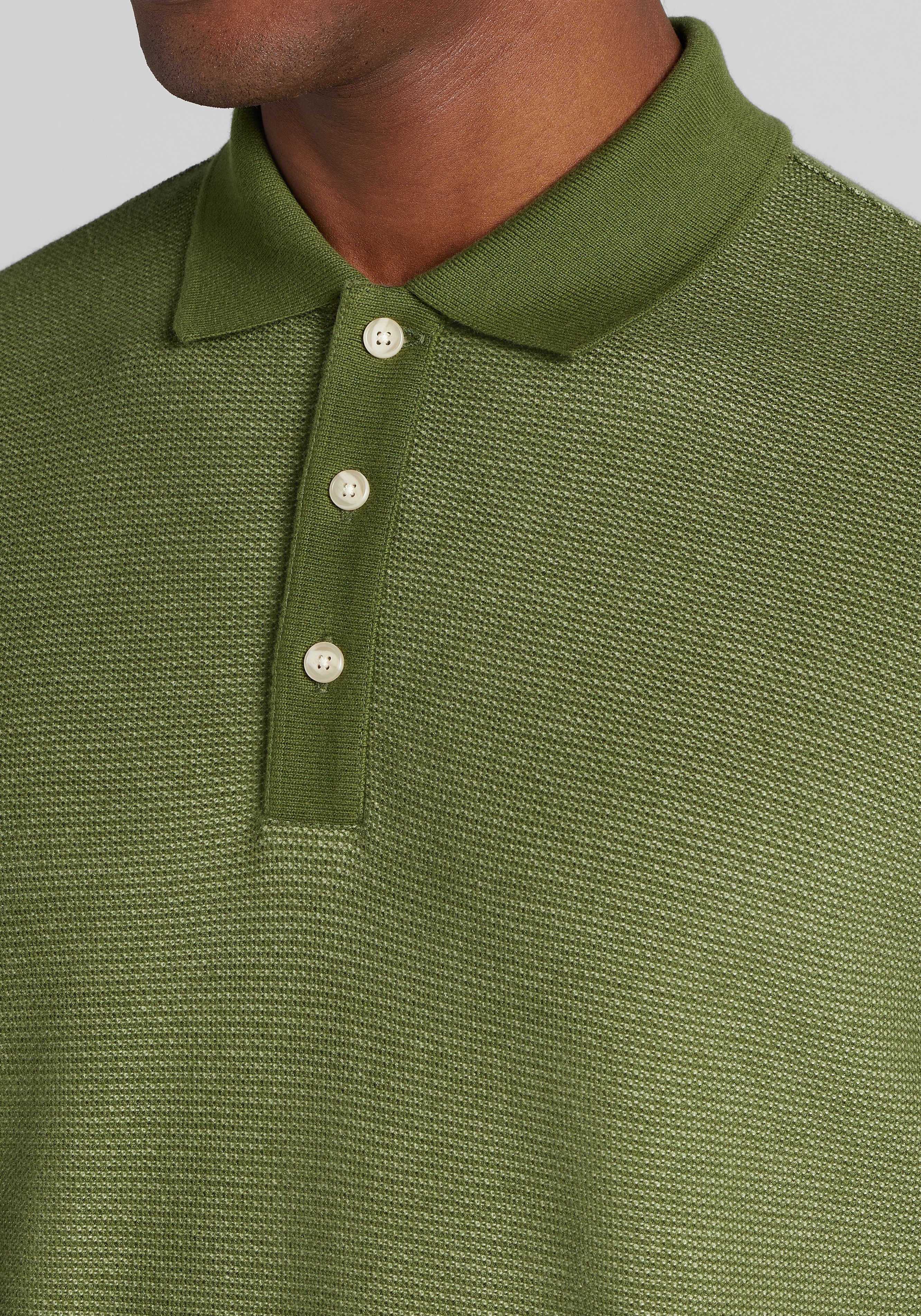 Jos. A. Bank Tailored Fit Jacquard Knit Polo