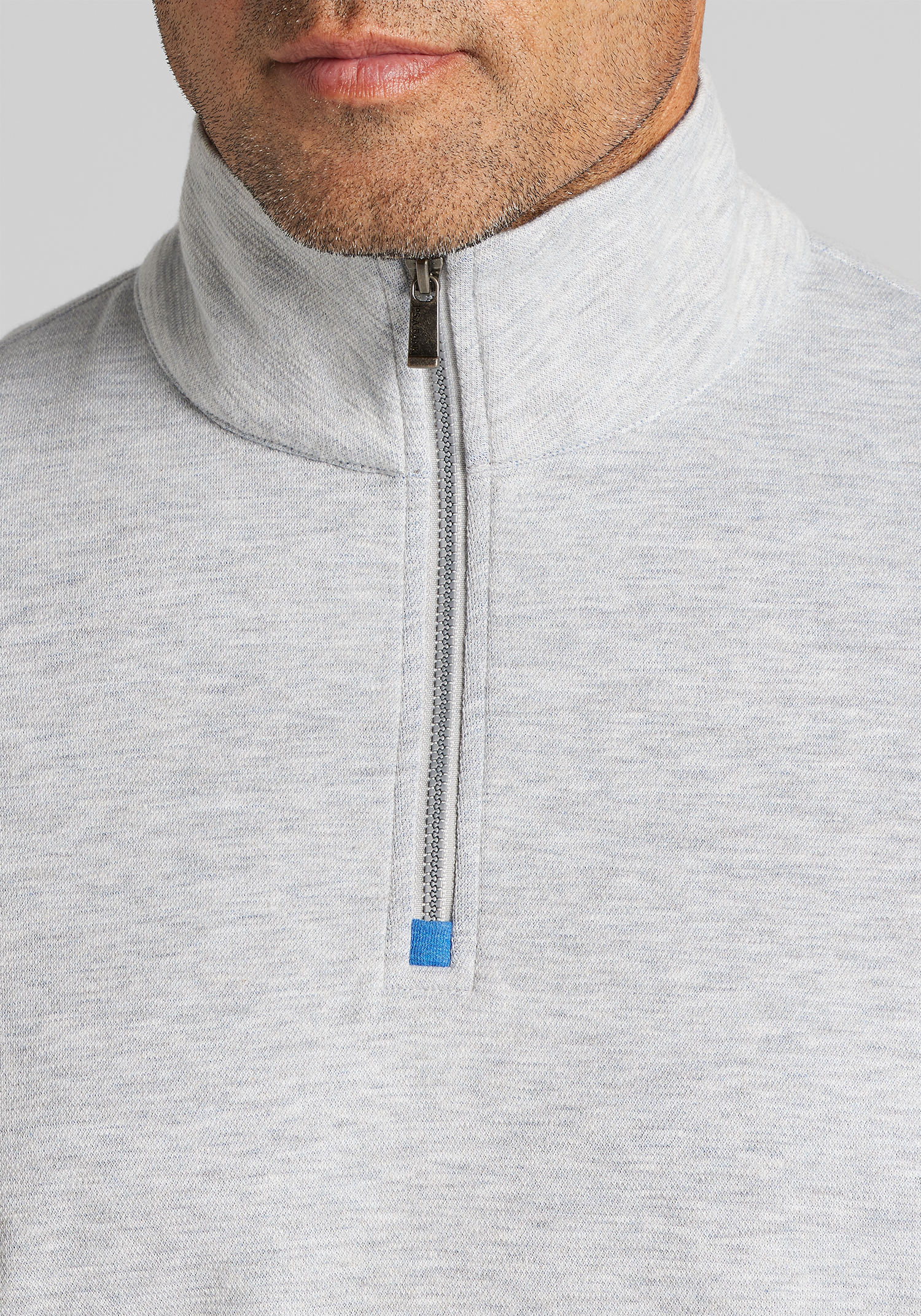 Jos. A. Bank Tailored Fit Double Face 1/4 Zip Pullover