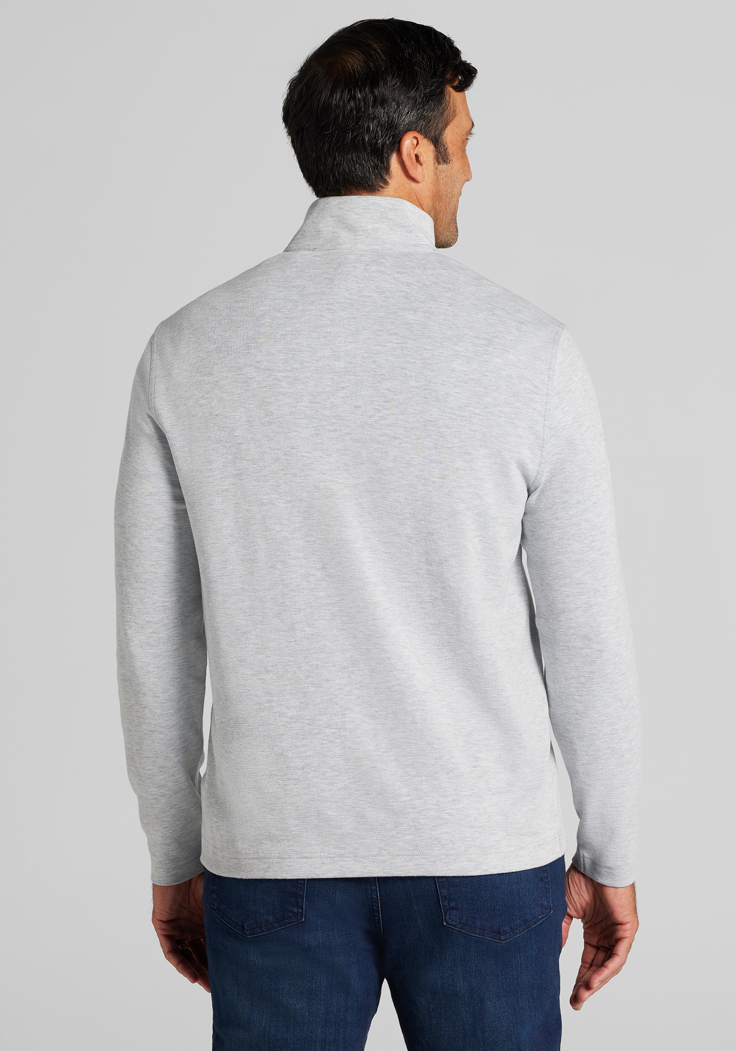 Jos. A. Bank Tailored Fit Double Face 1/4 Zip Pullover