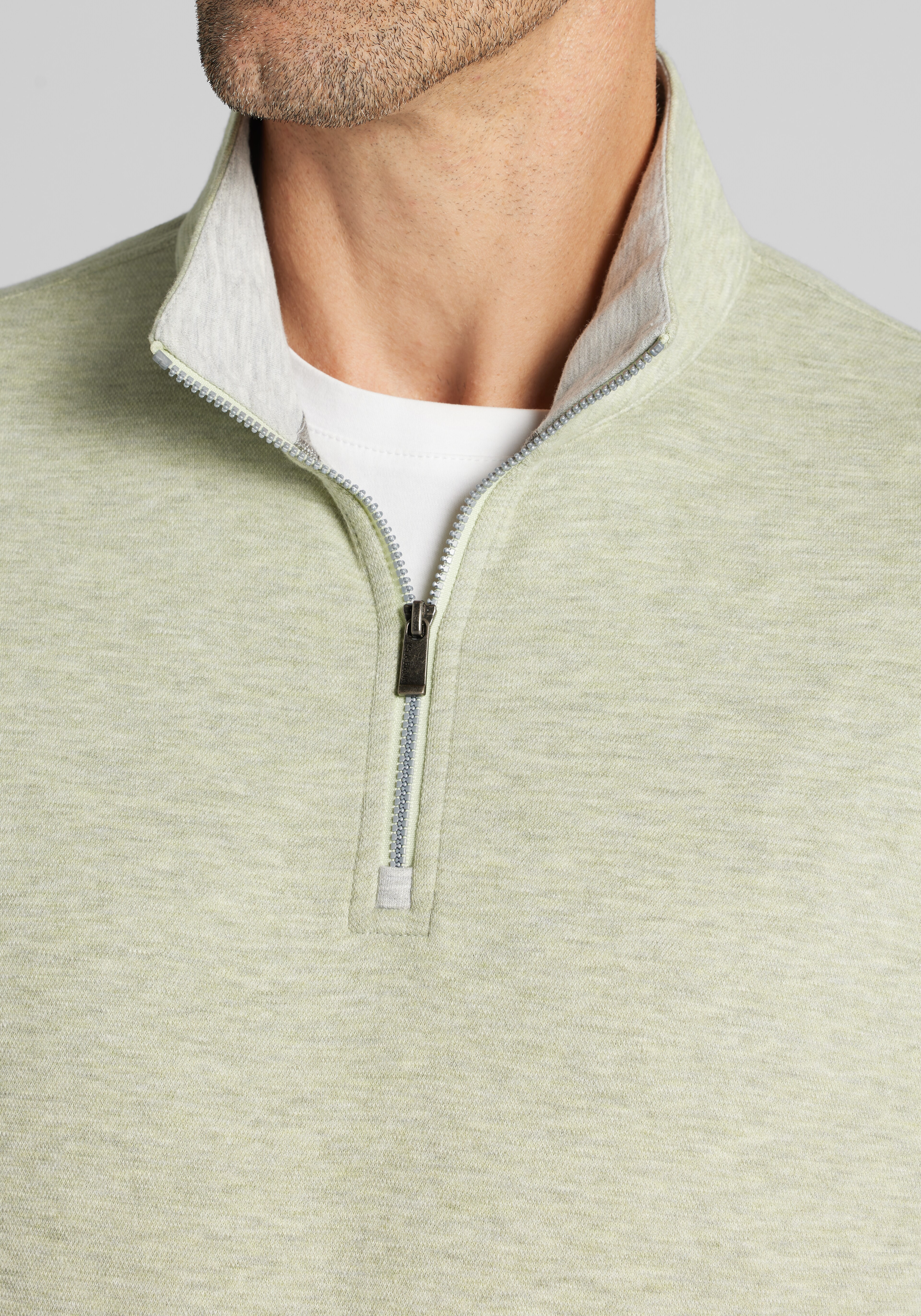 Jos. A. Bank Tailored Fit Double Face Quarter Zip Pullover - Big & Tall CLEARANCE