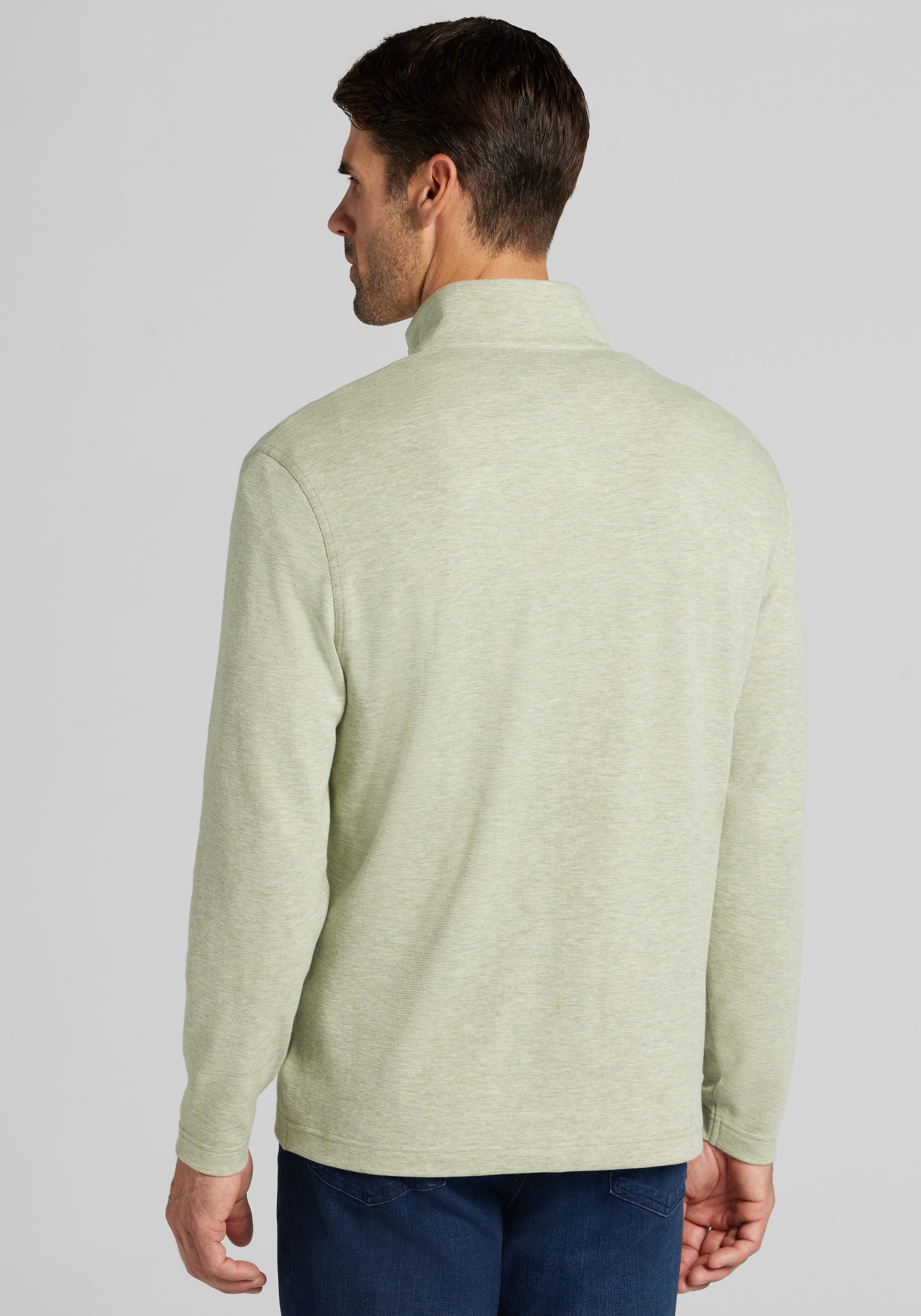 Jos. A. Bank Tailored Fit Double Face Quarter Zip Pullover - Big & Tall CLEARANCE