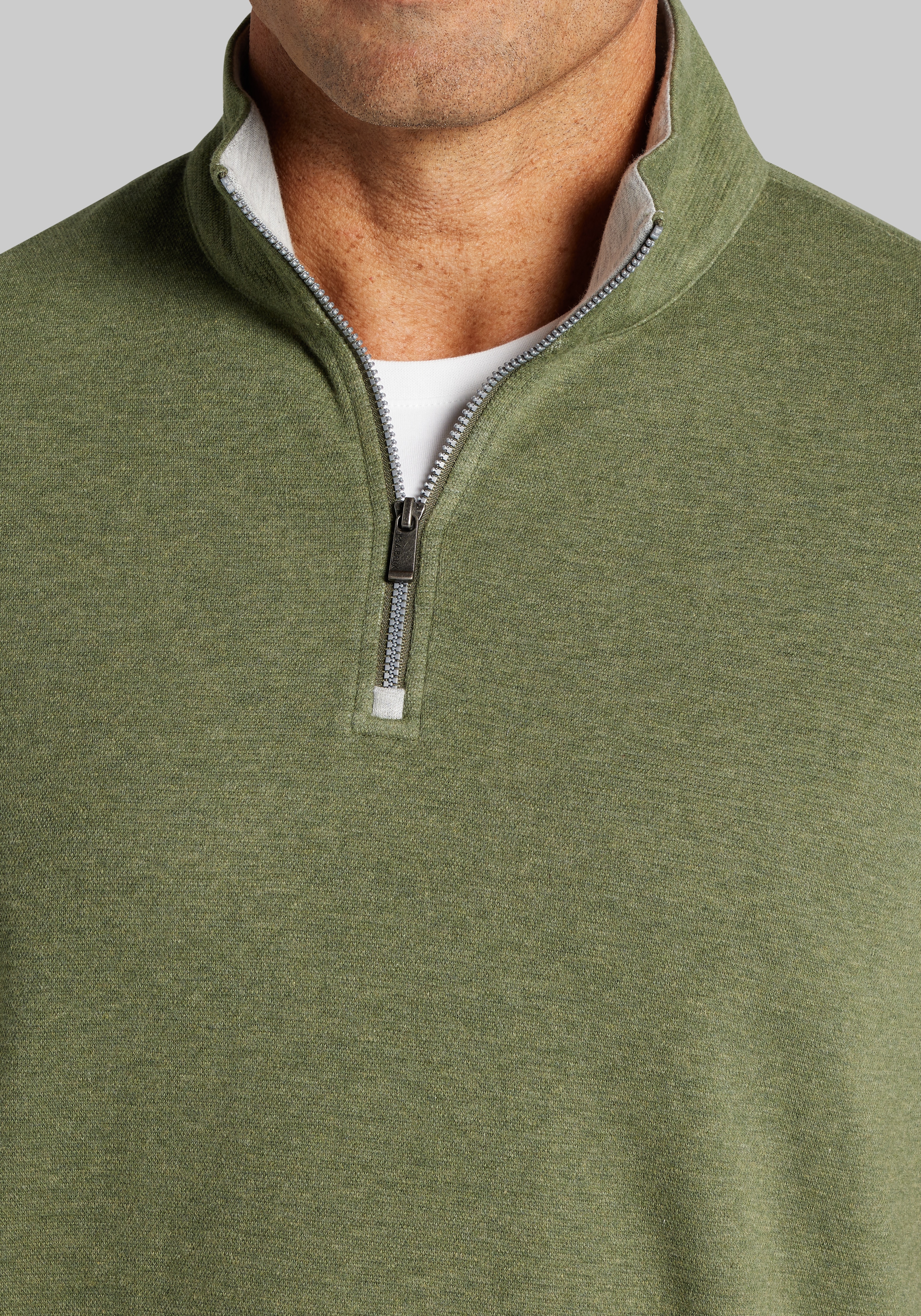 Jos. A. Bank Tailored Fit Double Face 1/4 Zip Pullover - Big & Tall CLEARANCE