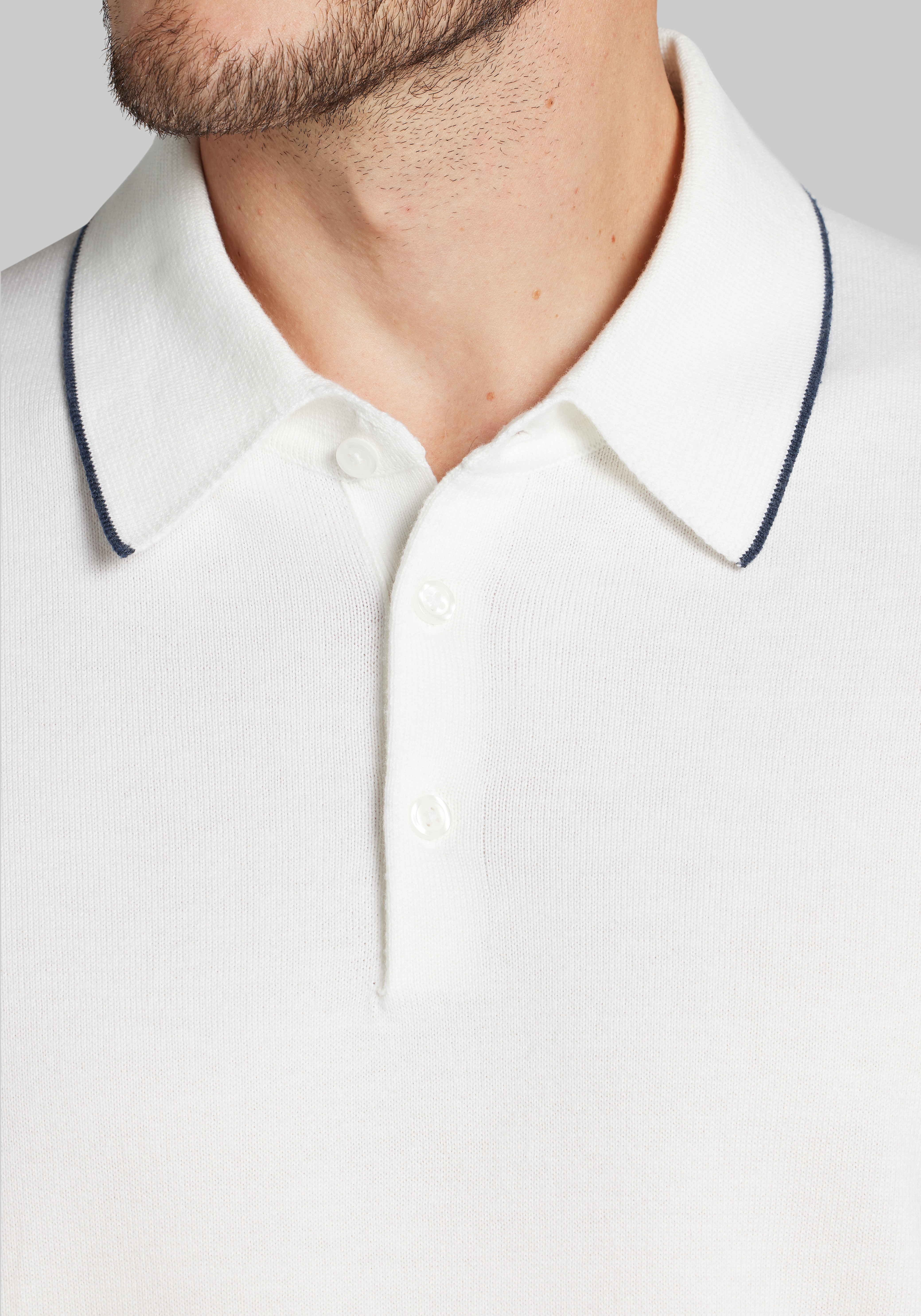 Jos. A. Bank Tailored Fit Tipped Polo Sweater