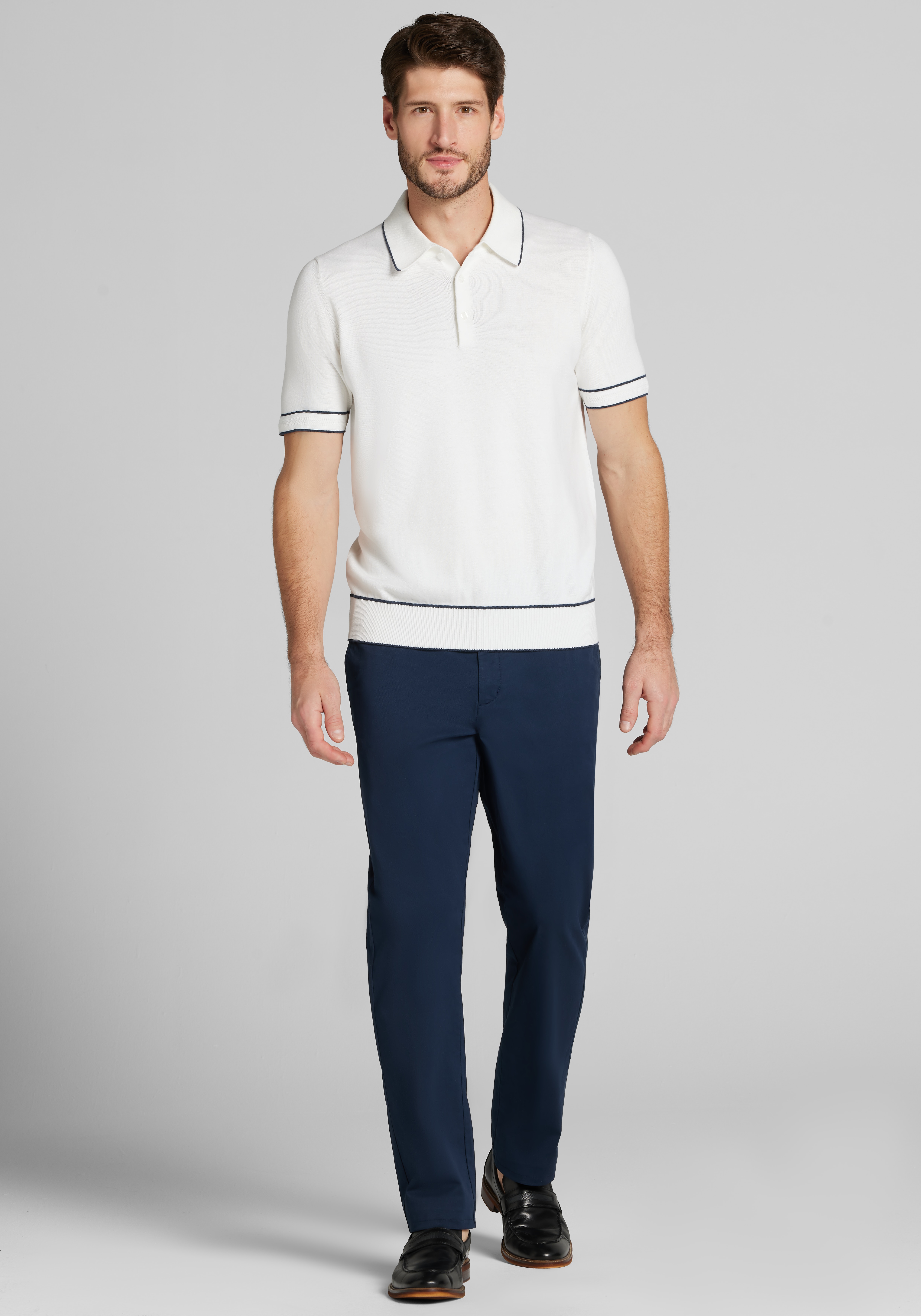 Jos. A. Bank Tailored Fit Tipped Polo Sweater