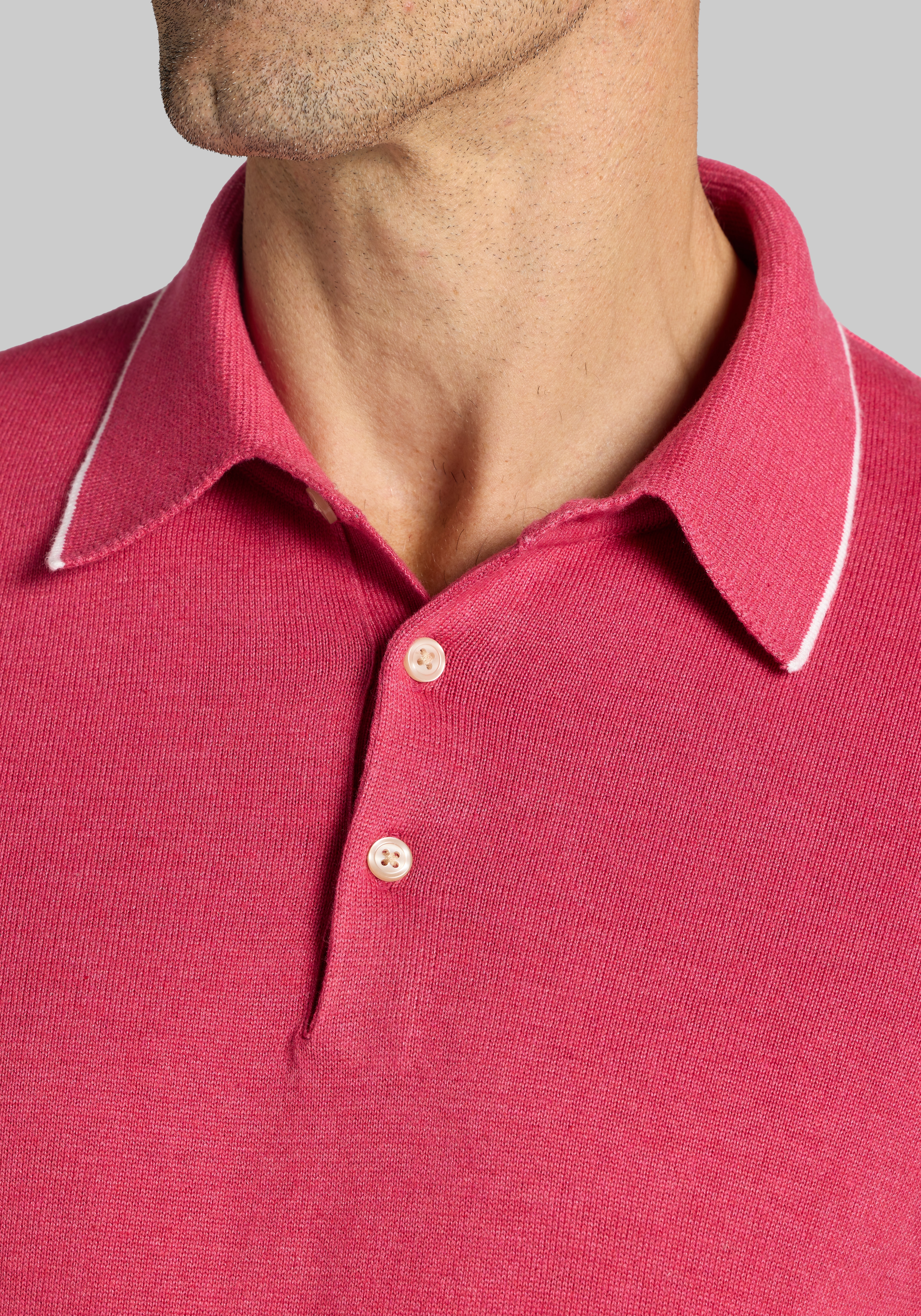 Jos. A. Bank Tailored Fit Tipped Polo Sweater - Big & Tall CLEARANCE