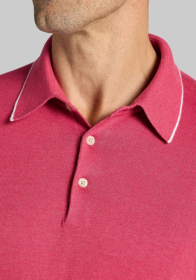 Jos. A. Bank Tailored Fit Tipped Polo Sweater CLEARANCE - All