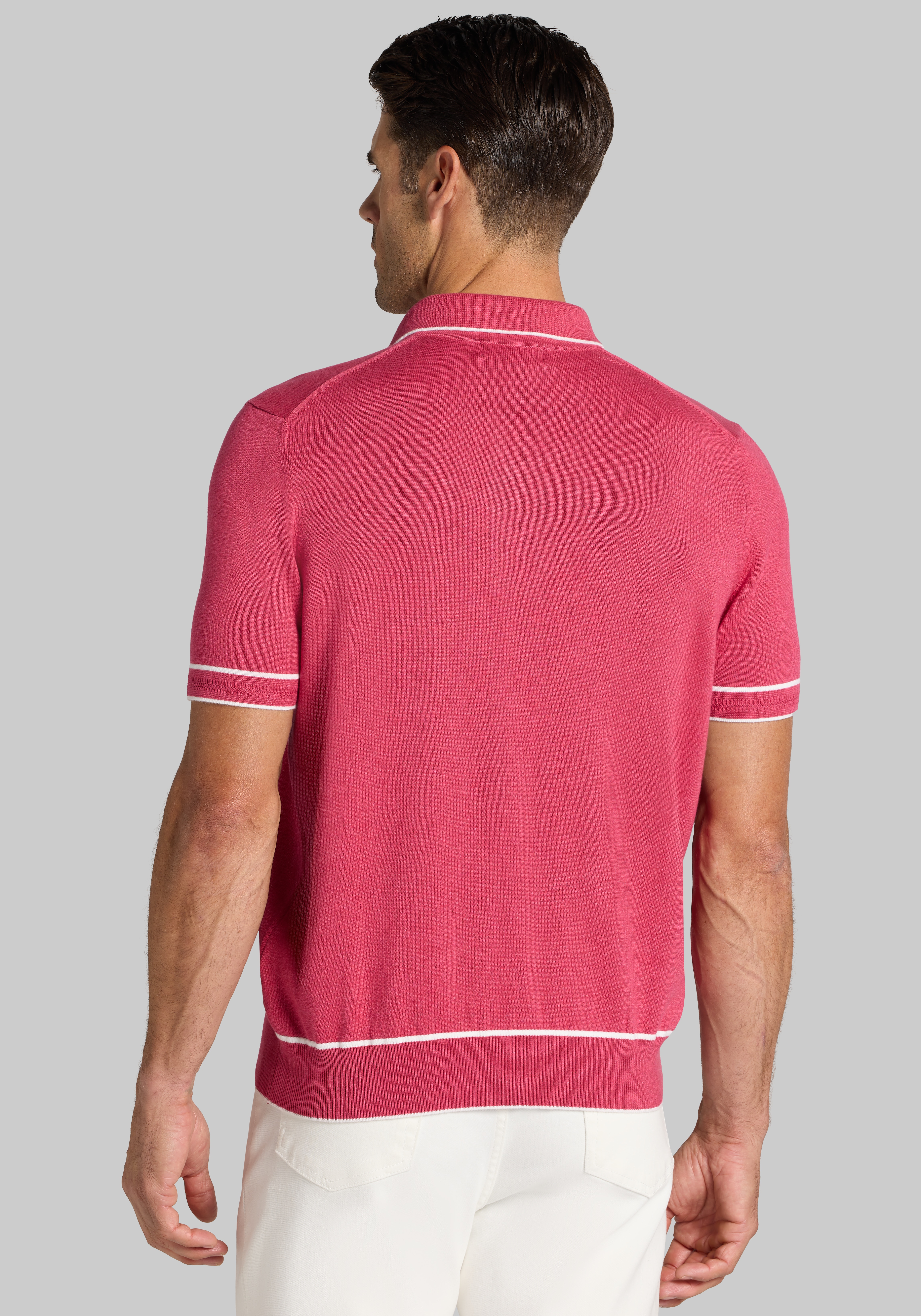 Jos. A. Bank Tailored Fit Tipped Polo Sweater - Big & Tall CLEARANCE