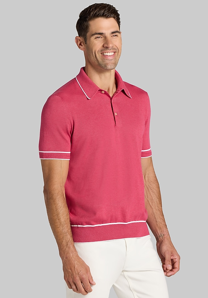 Jos. A. Bank Tailored Fit Tipped Polo Sweater CLEARANCE - All