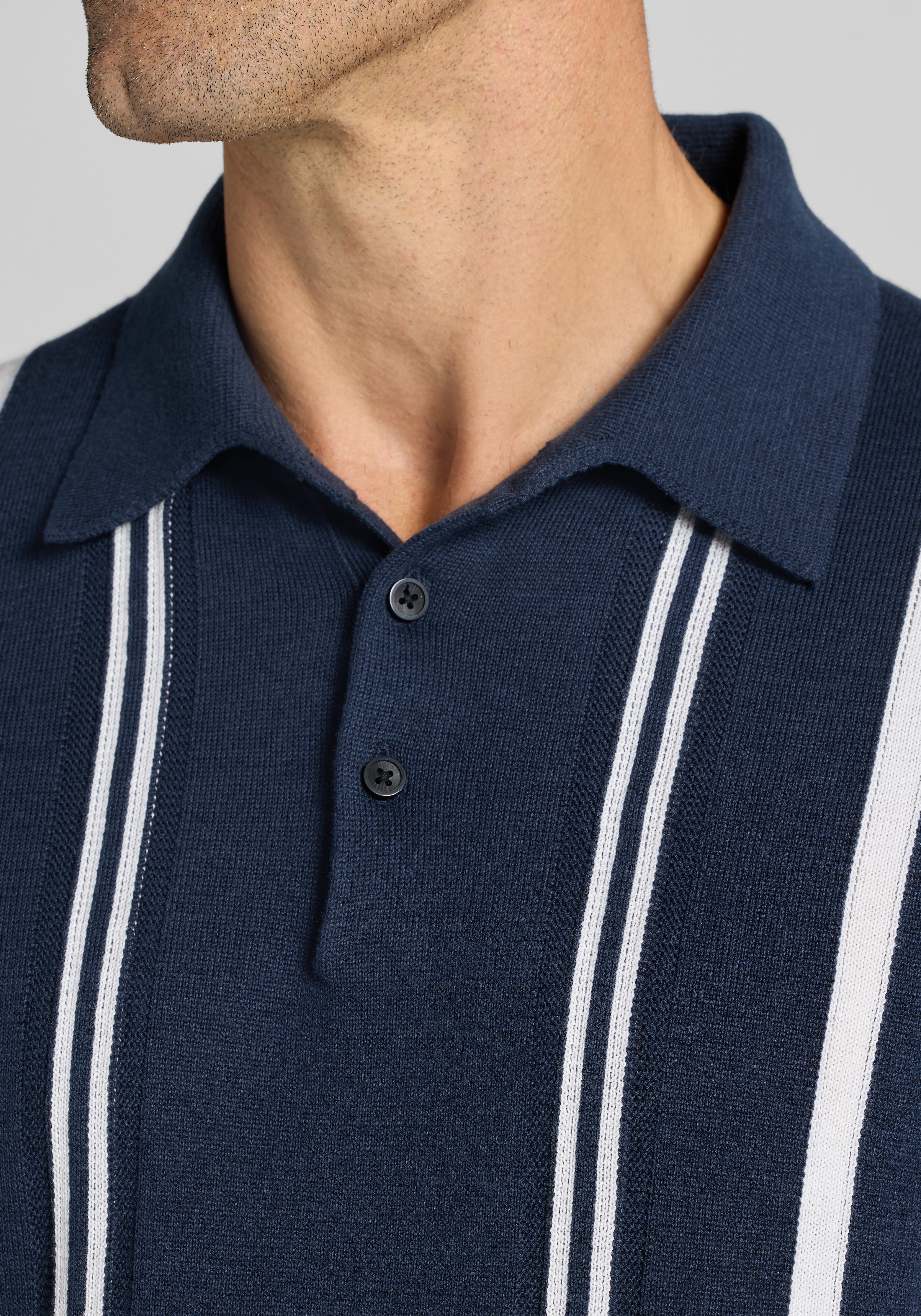 Jos. A. Bank Tailored Fit Retro Striped Sweater Polo