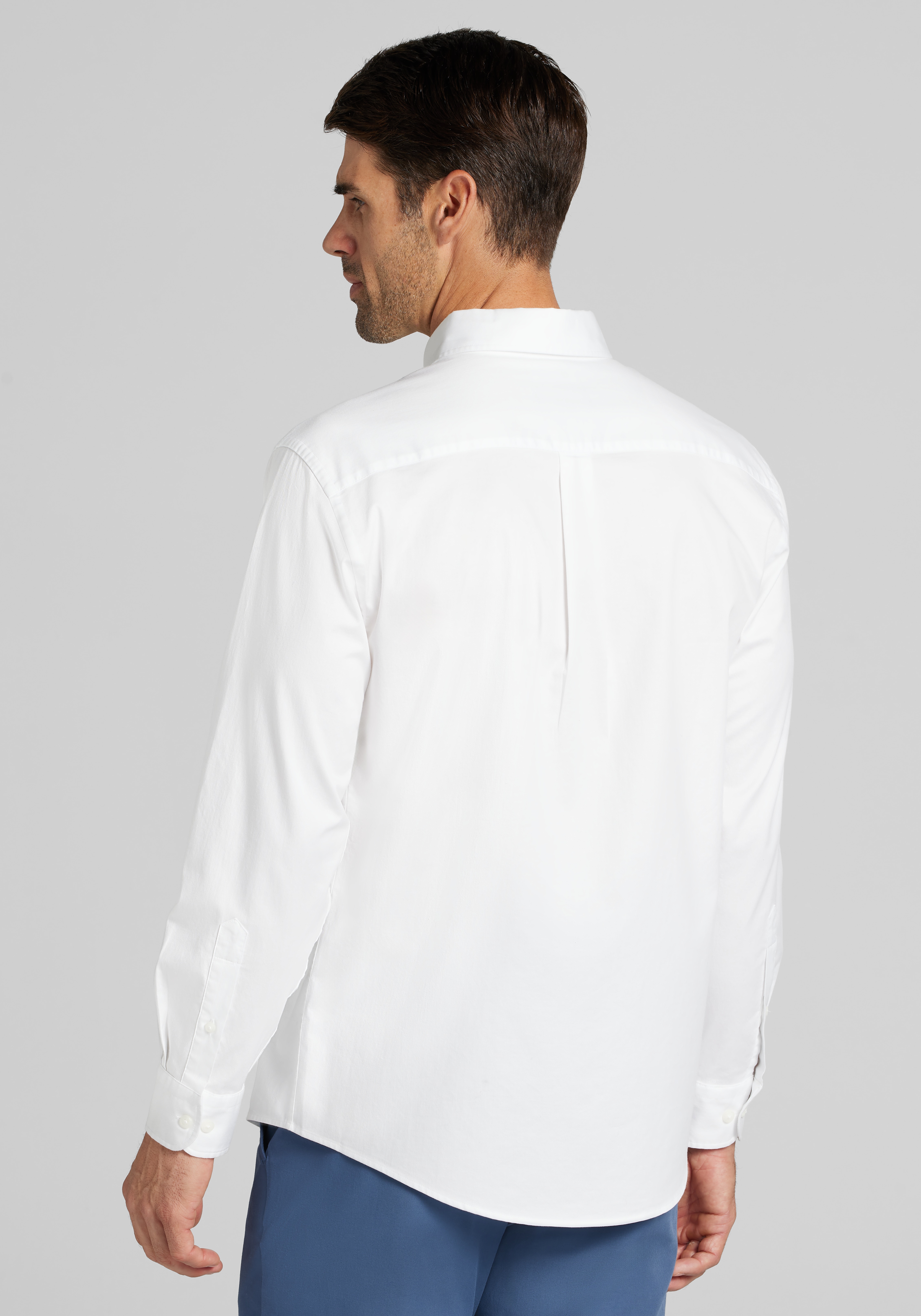 Jos. A. Bank Tailored Fit Solid Twill Button Up Shirt