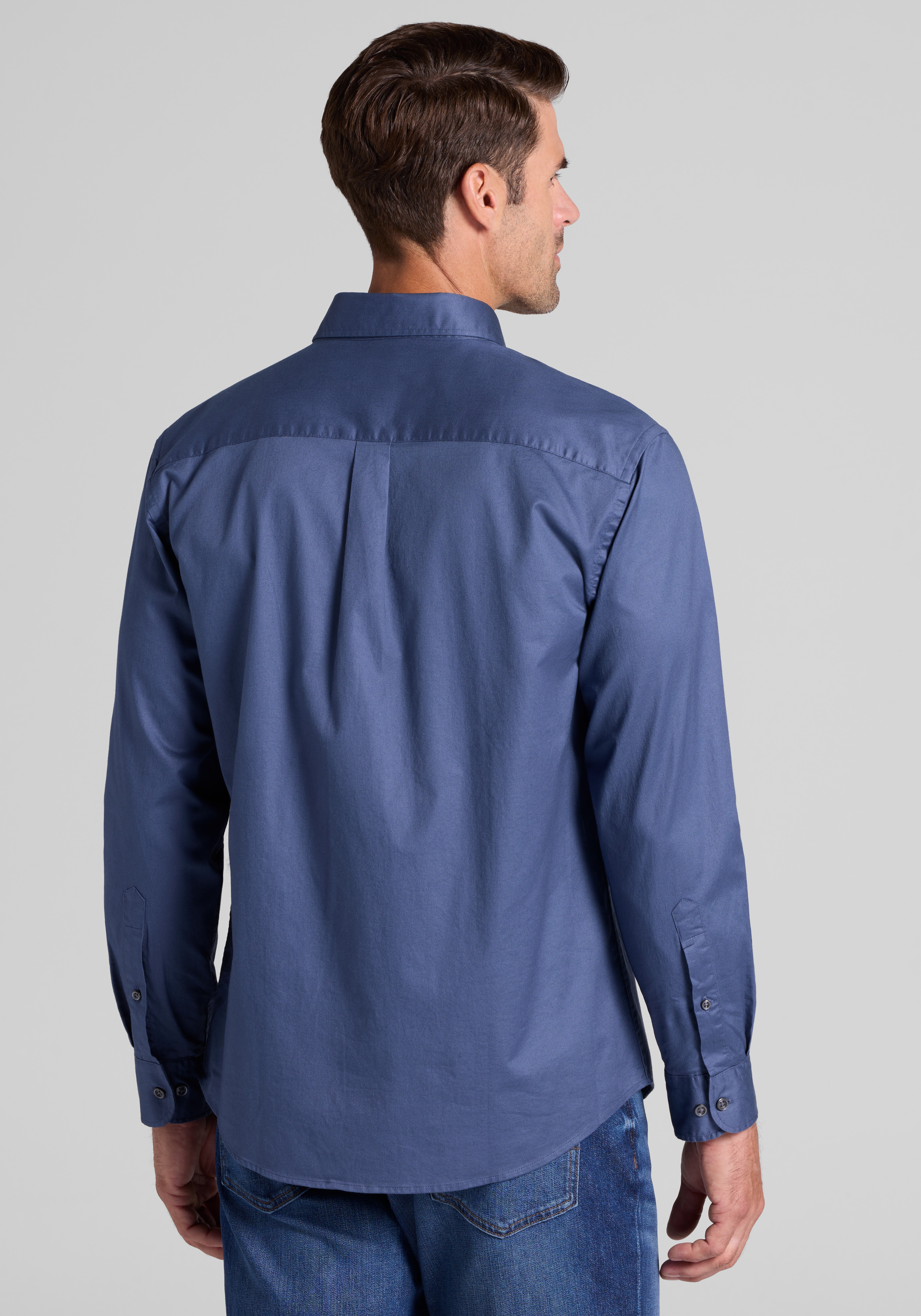 Jos. A. Bank Tailored Fit Solid Twill Button Up Shirt