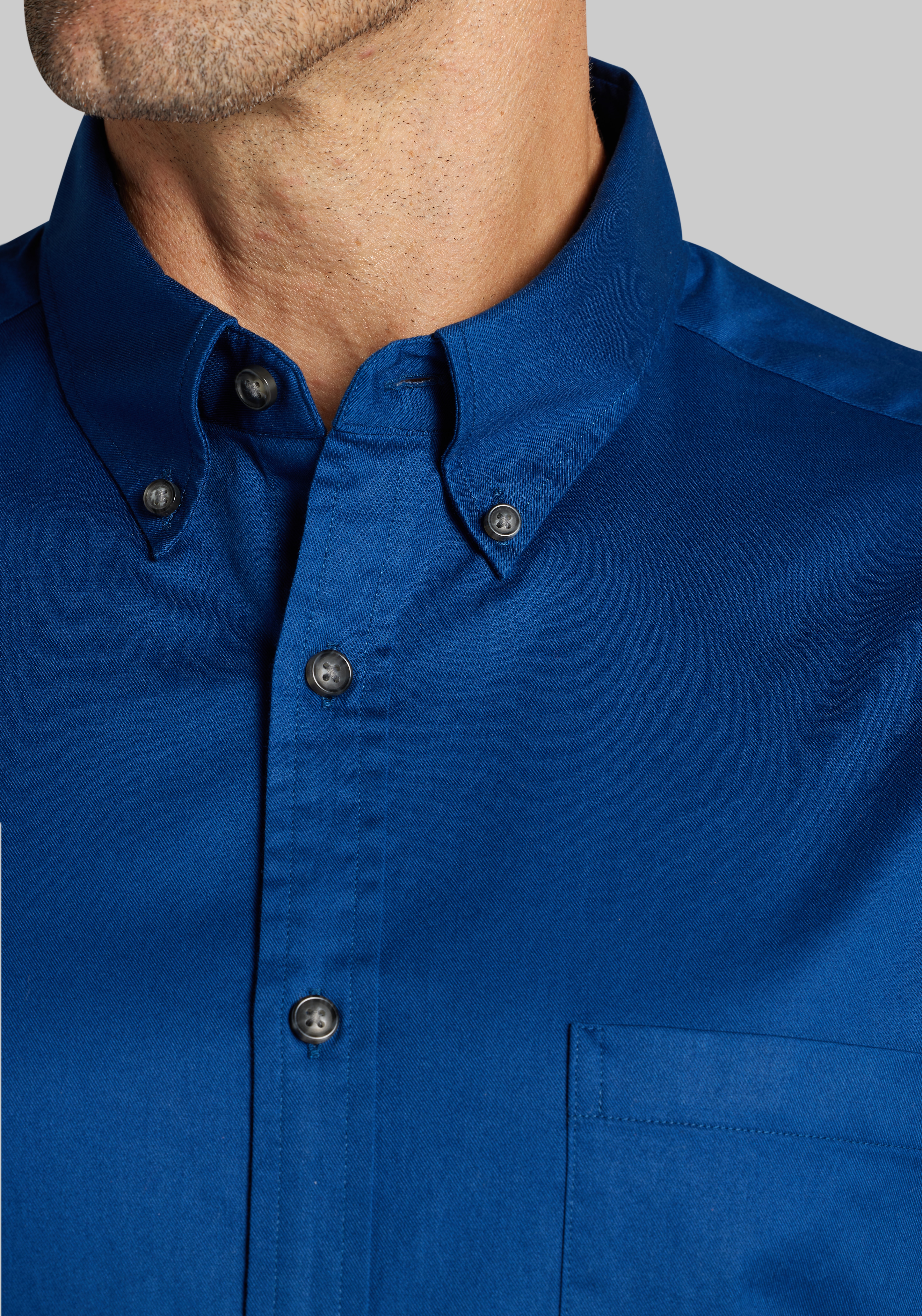 Jos. A. Bank Tailored Fit Solid Twill Sportshirt