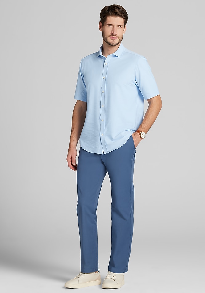 tailored short sleeve dress shirts Jos. A. Bank Tailored Fit Seersucker Short Sleeve Button Up Shirt -  Memorial Day Deals