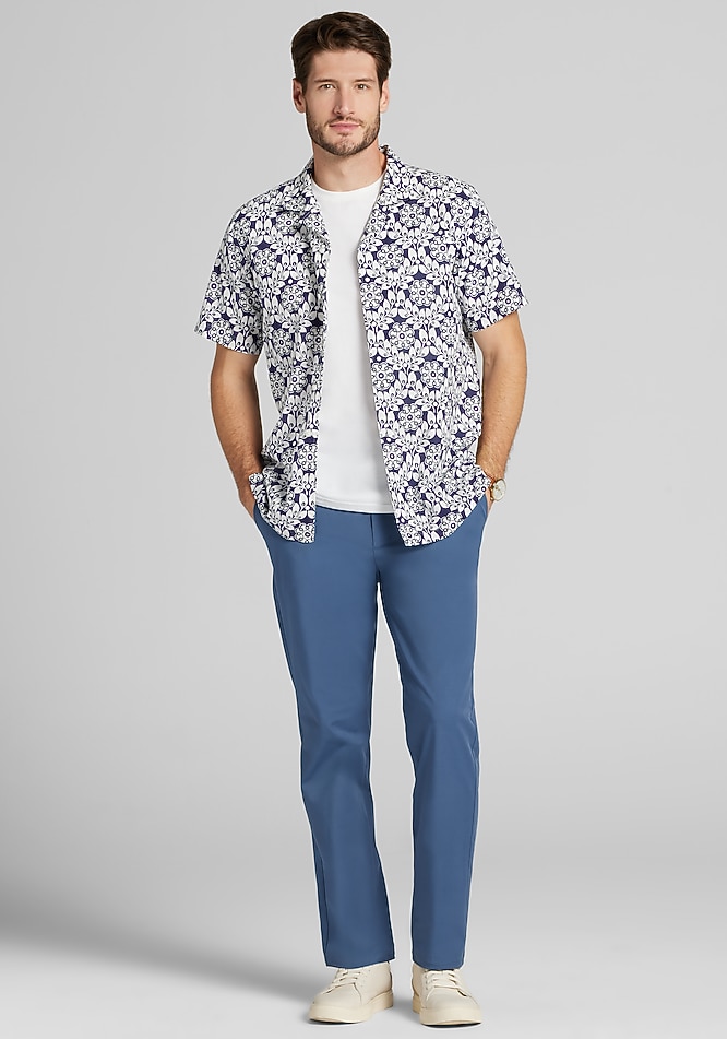 jos a bank short sleeve dress shirts Jos. A. Bank Tailored Fit Pique Short Sleeve Button Up Shirt - All Casual  Tops
