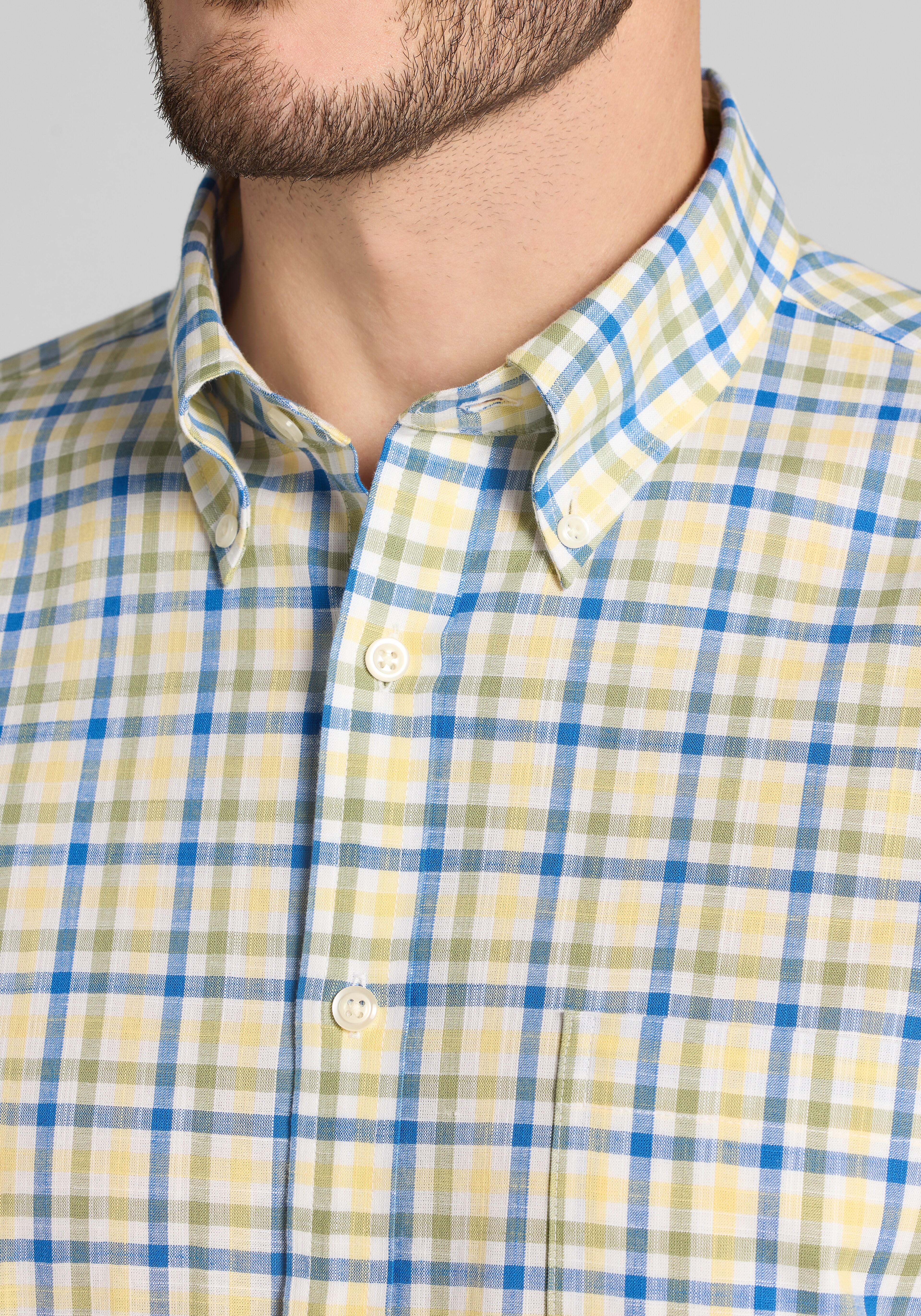Jos. A. Bank Tailored Fit Bold Check Sportshirt - Big & Tall CLEARANCE