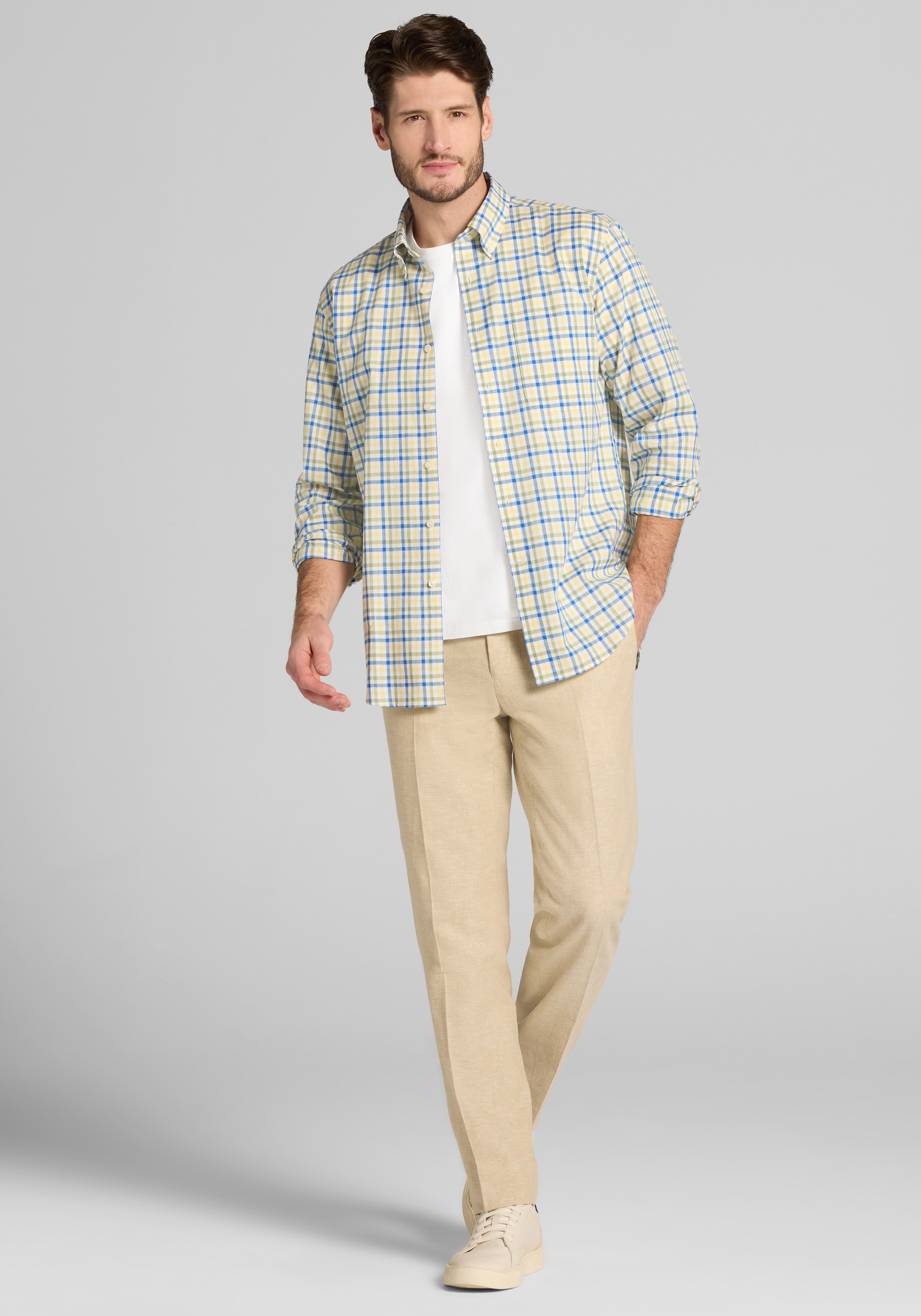 Jos. A. Bank Tailored Fit Bold Check Sportshirt