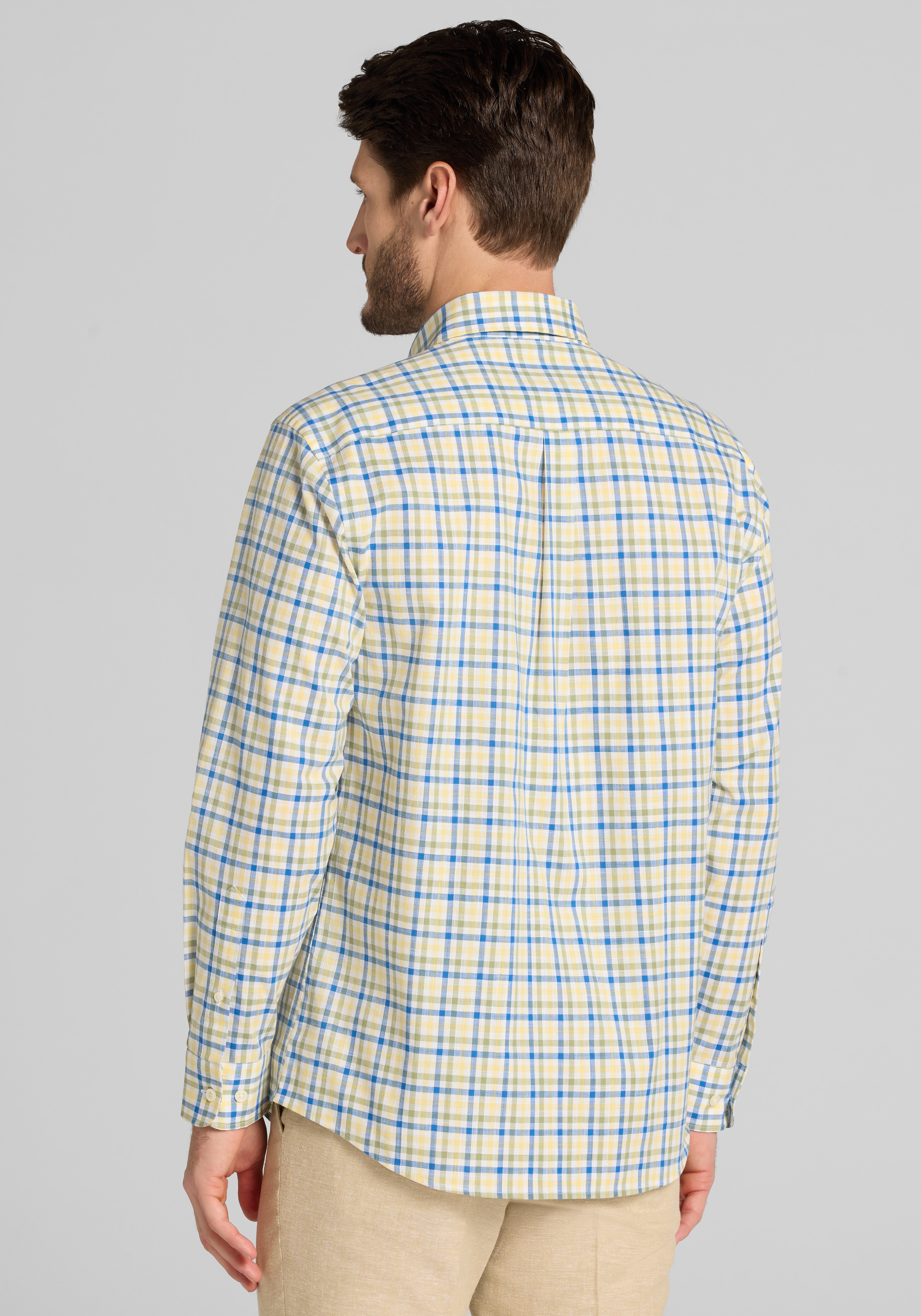 Jos. A. Bank Tailored Fit Bold Check Sportshirt - Big & Tall CLEARANCE