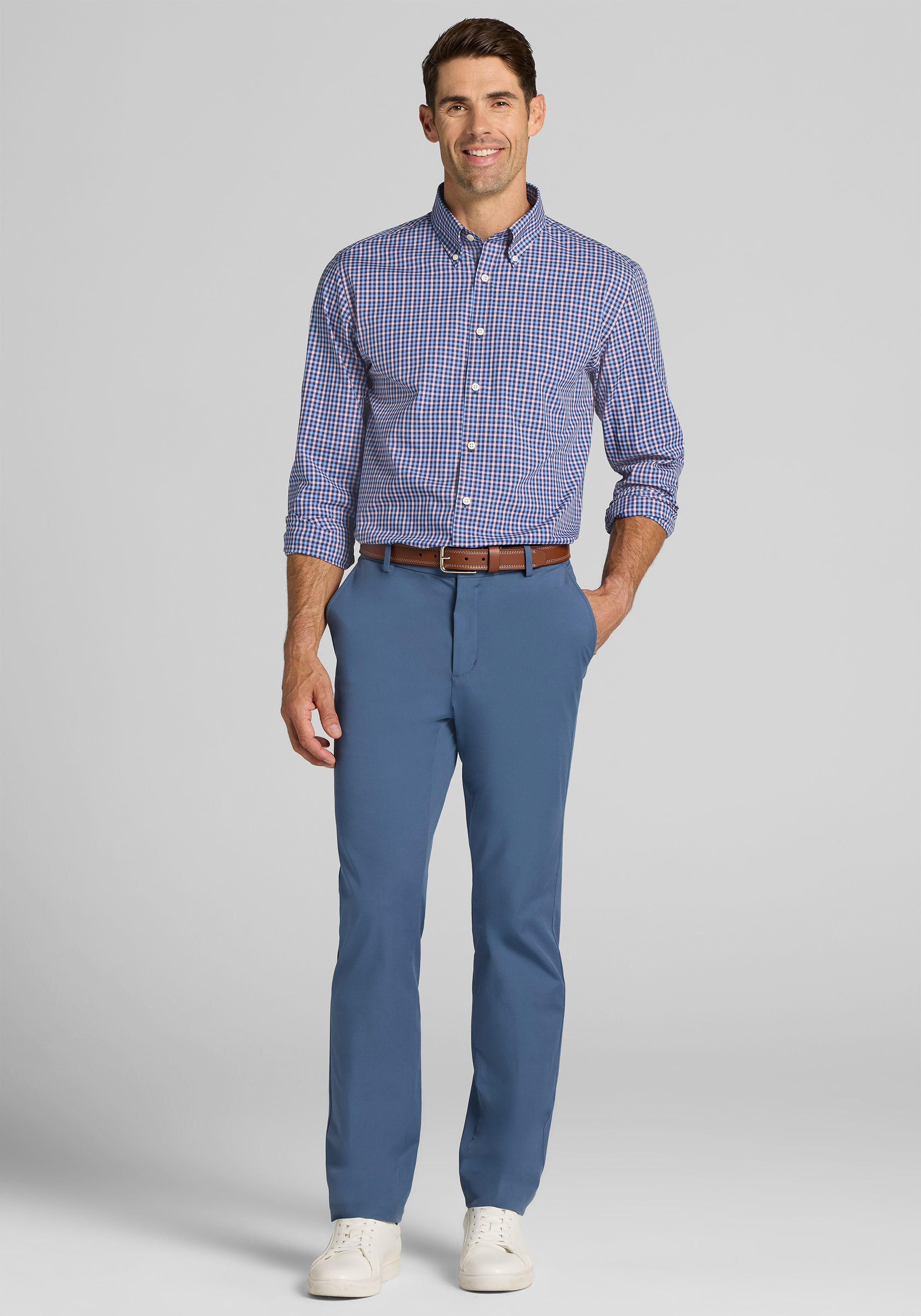 Jos. A. Bank Tailored Fit Mini Check Sportshirt