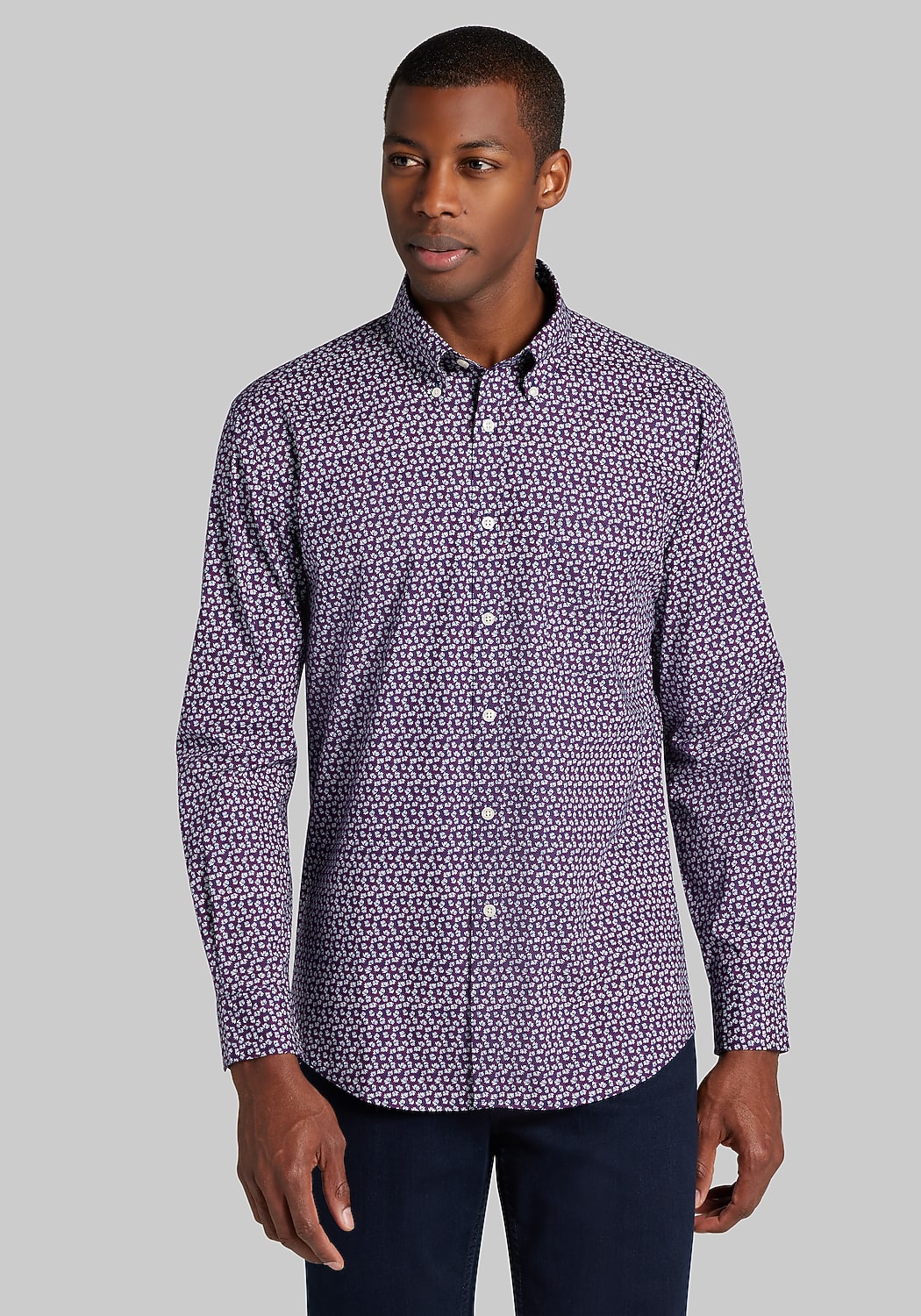 Jos. A. Bank Tailored Fit Mini Fans Sportshirt - Big & Tall