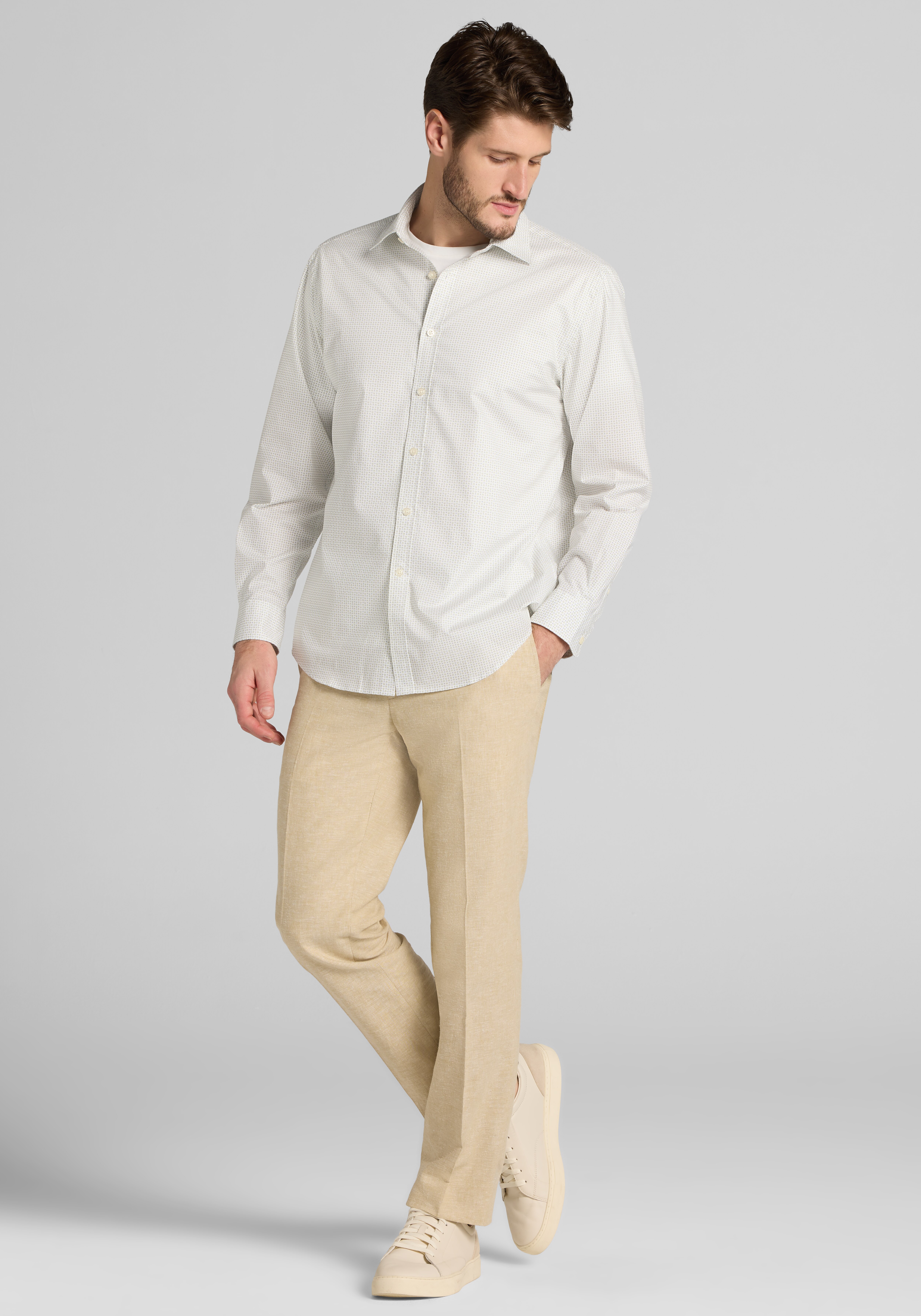 Jos. A. Bank Tailored Fit Mini Geo Sportshirt