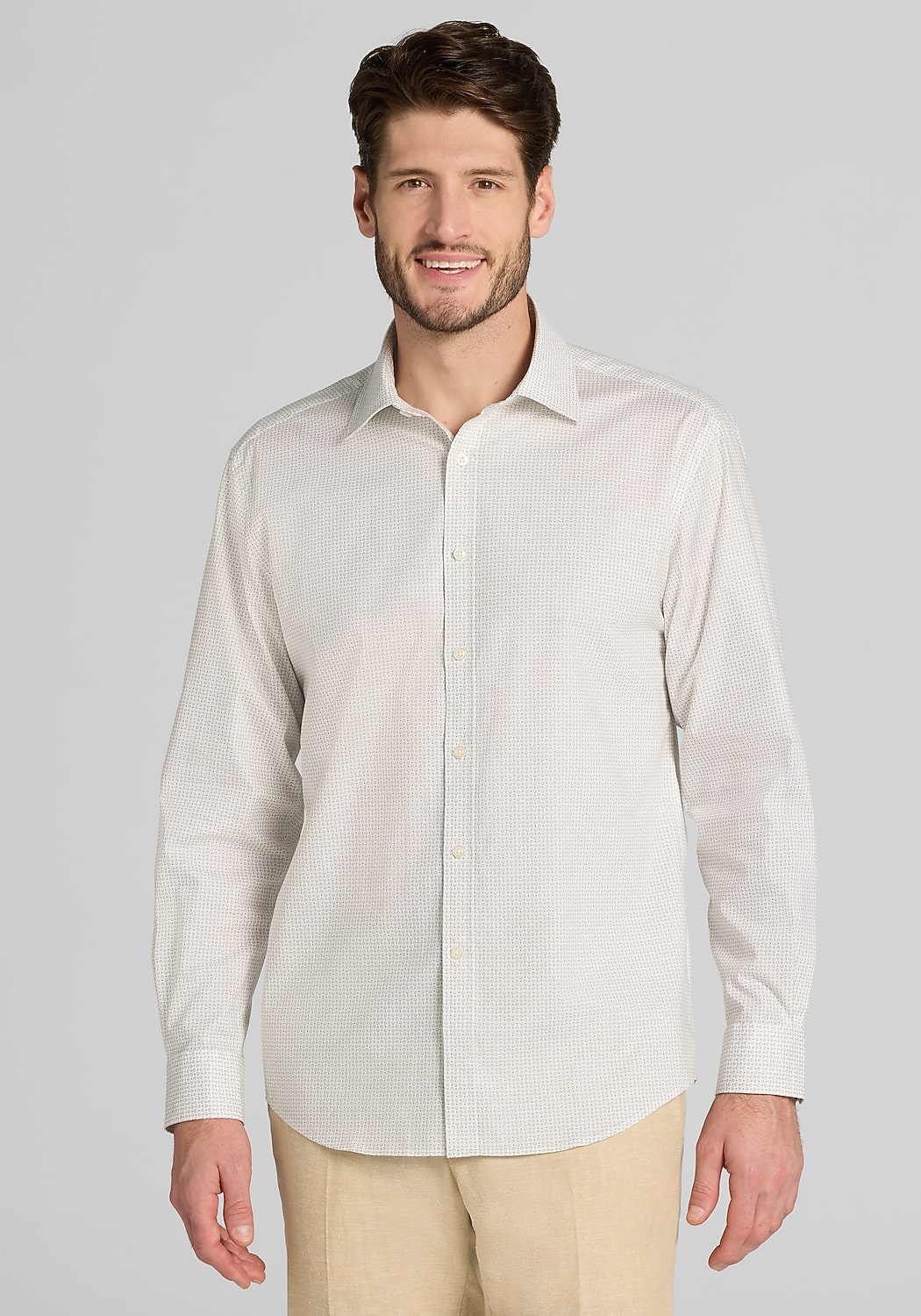 Jos. A. Bank Tailored Fit Mini Geo Sportshirt - Big & Tall