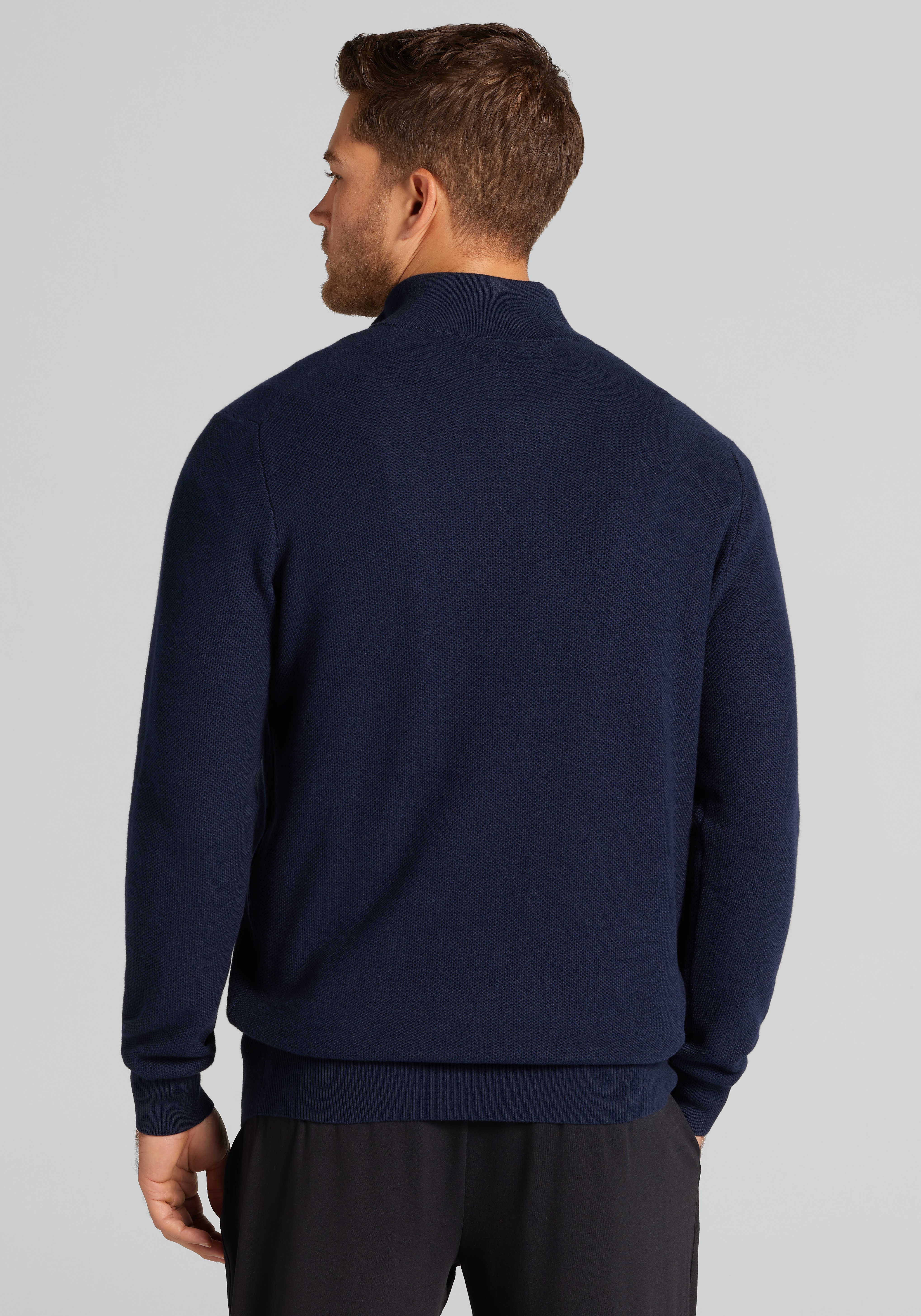 Jos. A. Bank Tailored Fit Textured 1/4-Zip Sweater