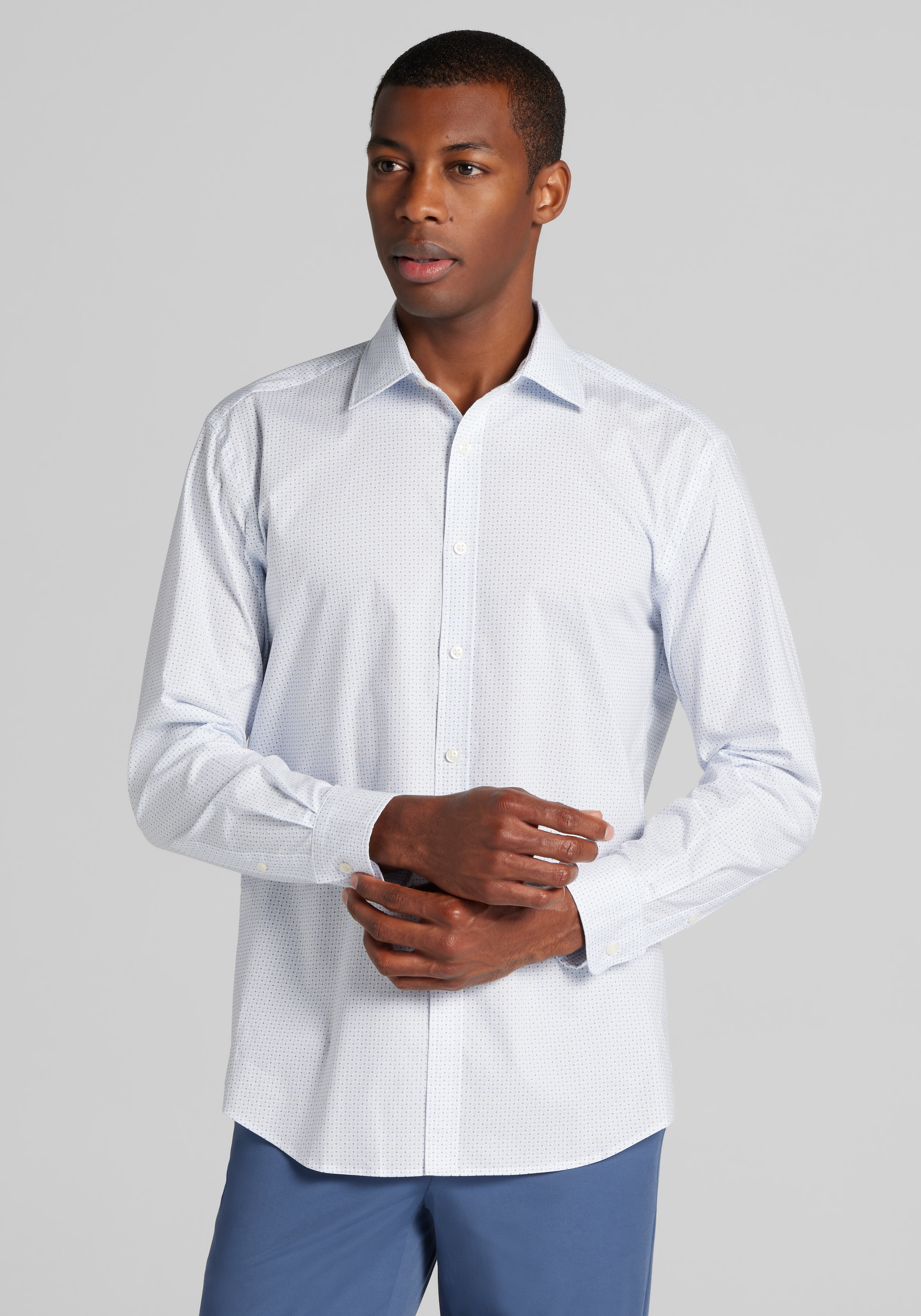 Jos. A. Bank Diamond Polka Dot Button Up Shirt CLEARANCE