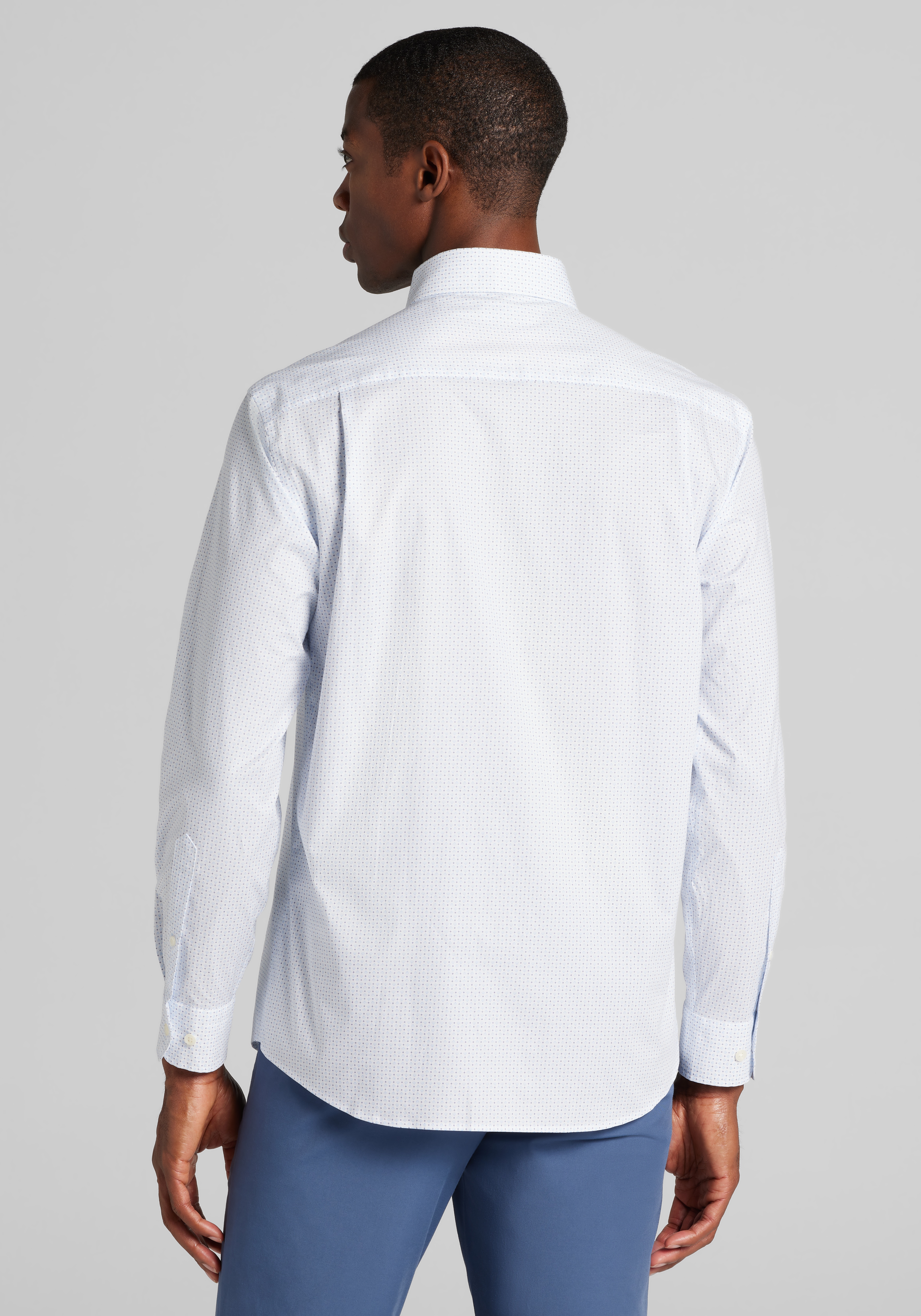 Jos. A. Bank Diamond Polka Dot Short Sleeve Sportshirt