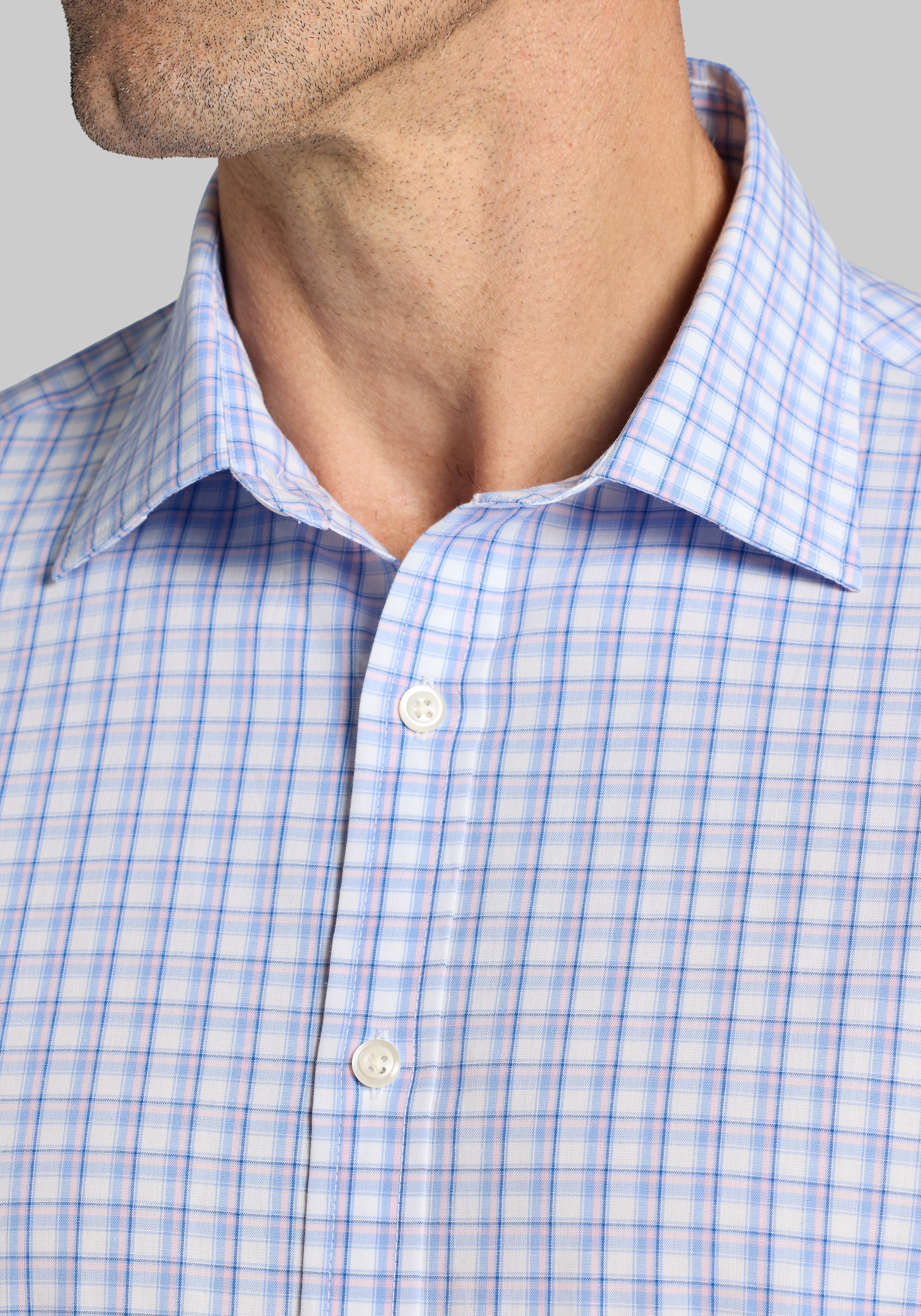 Jos. A Bank Tailored Fit Medium Plaid Sportshirt