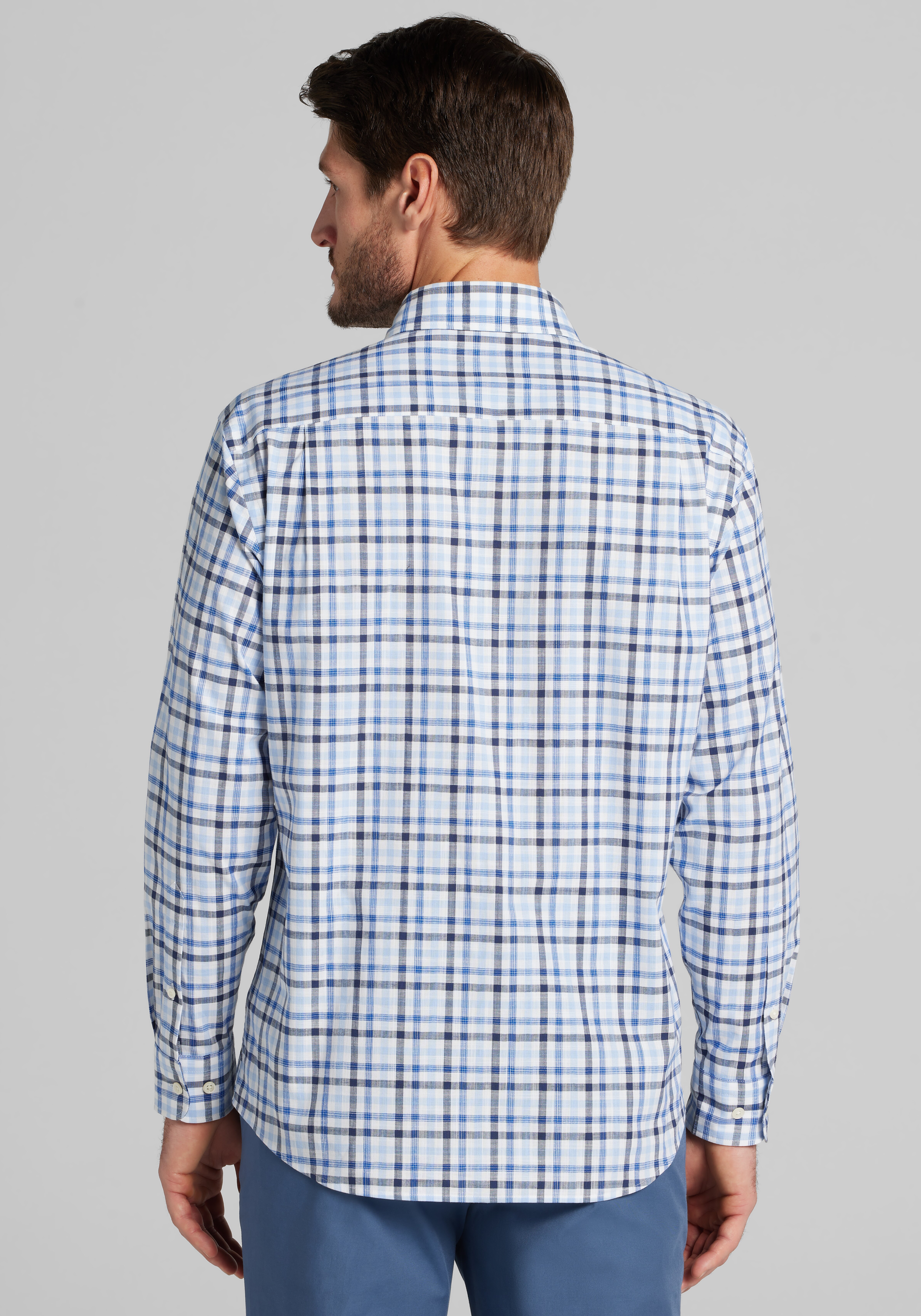 Jos. A. Bank Tailored Fit Plaid Sportshirt