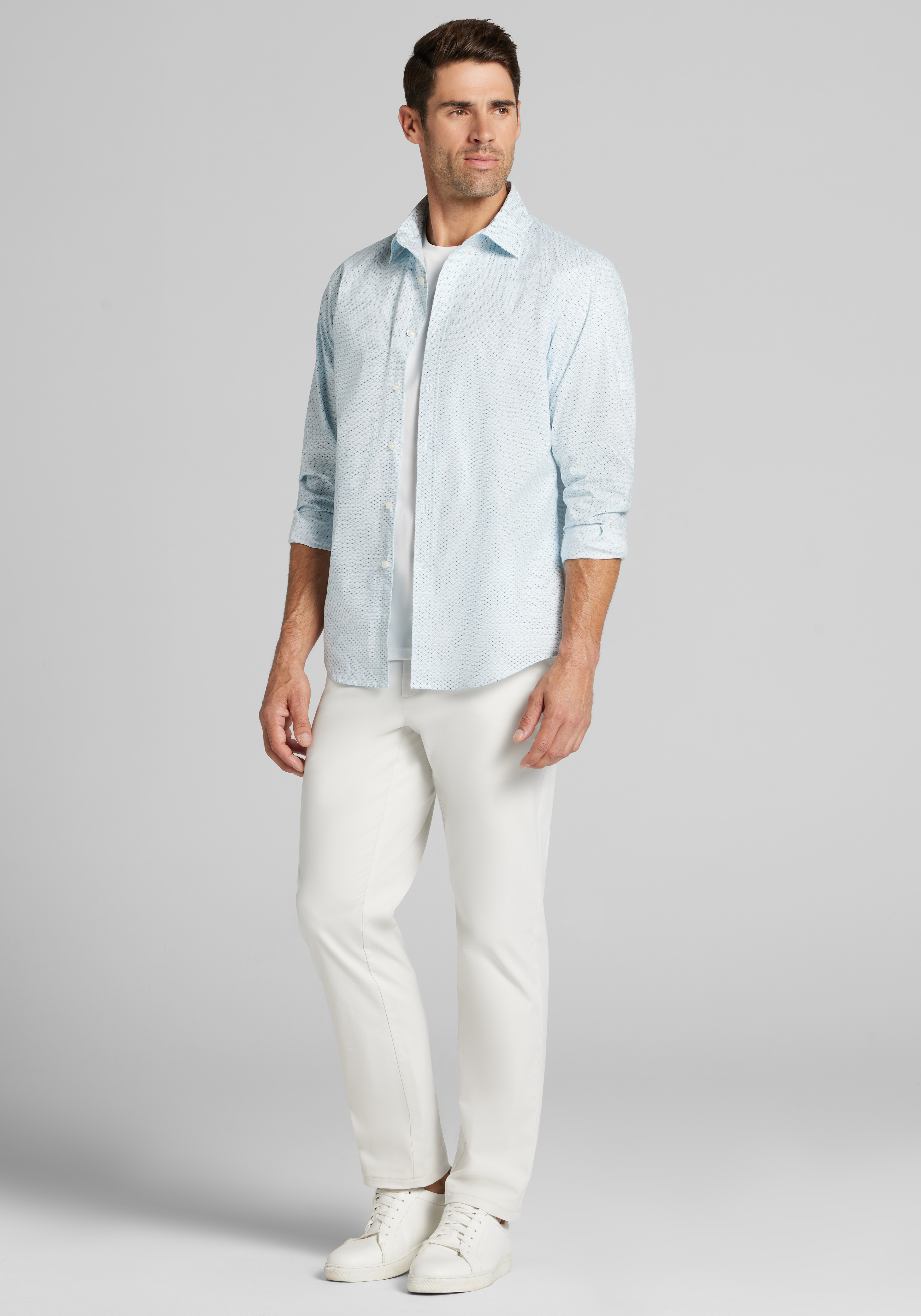 Jos. A. Bank Tailored Fit Mini Hexagon Dot Sportshirt CLEARANCE
